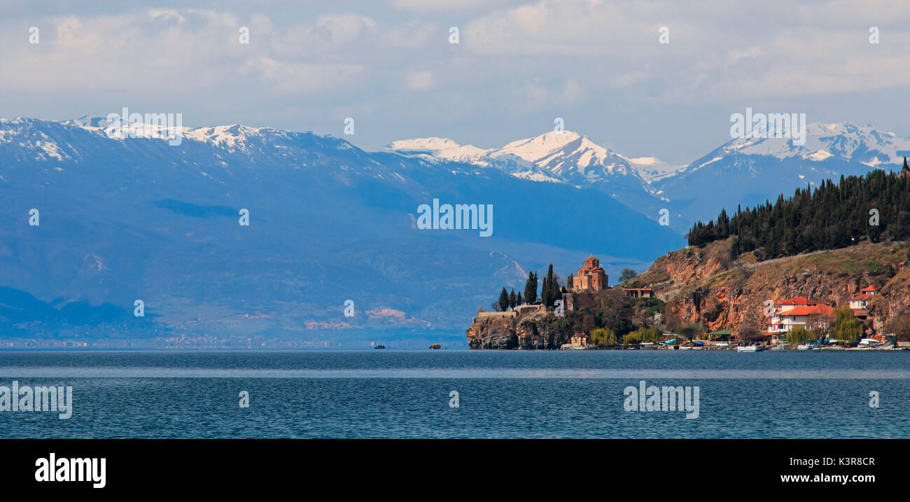 Sveti (SAN) Jovan Kaneo chiesa sul lago di Ohrid Macedonia Foto Stock