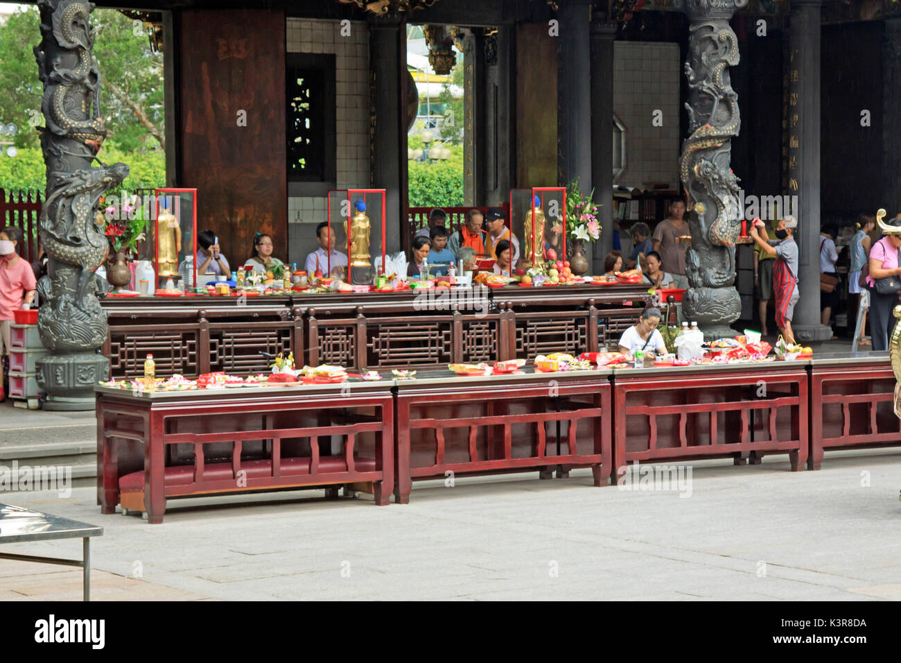 Mengjia tempio Longshan in Taipei, Taiwan Foto Stock