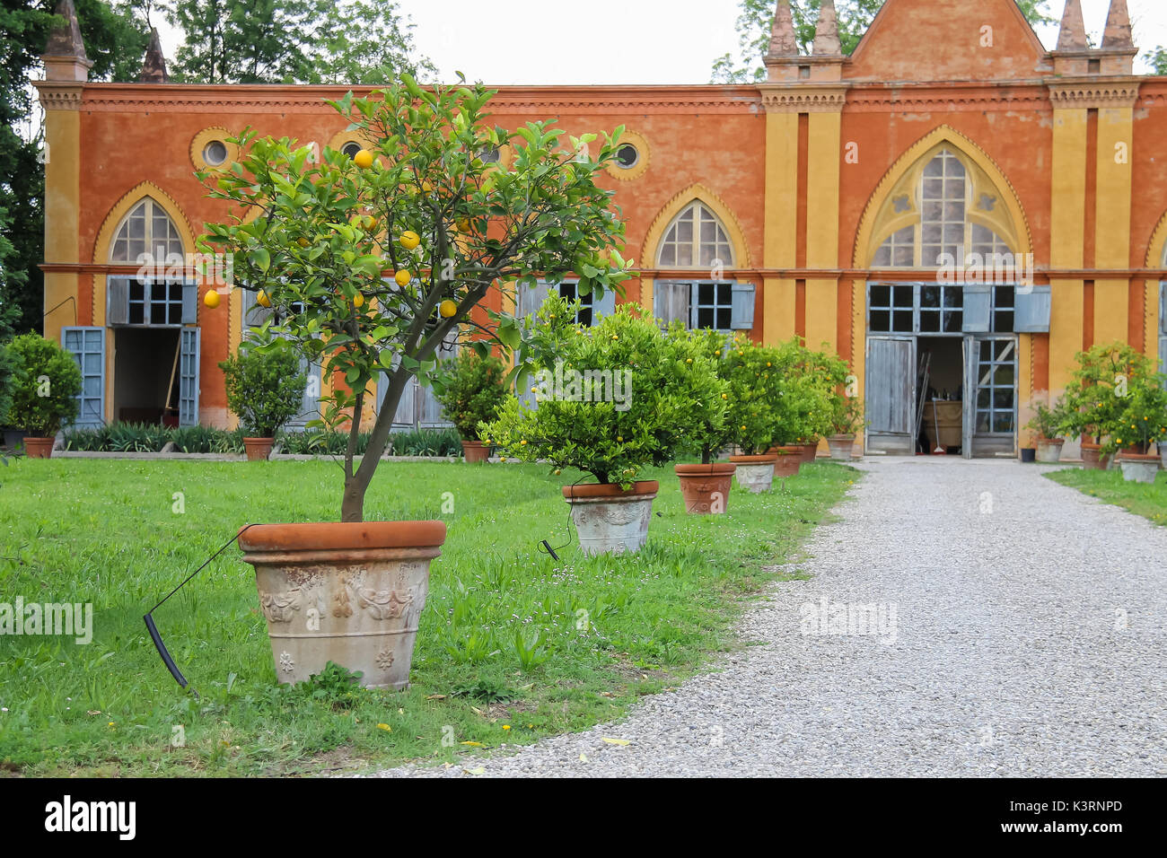 Palazzo in stile barocco e il parco di villa Sorra. castelfranco emilia modena, Italia Foto Stock