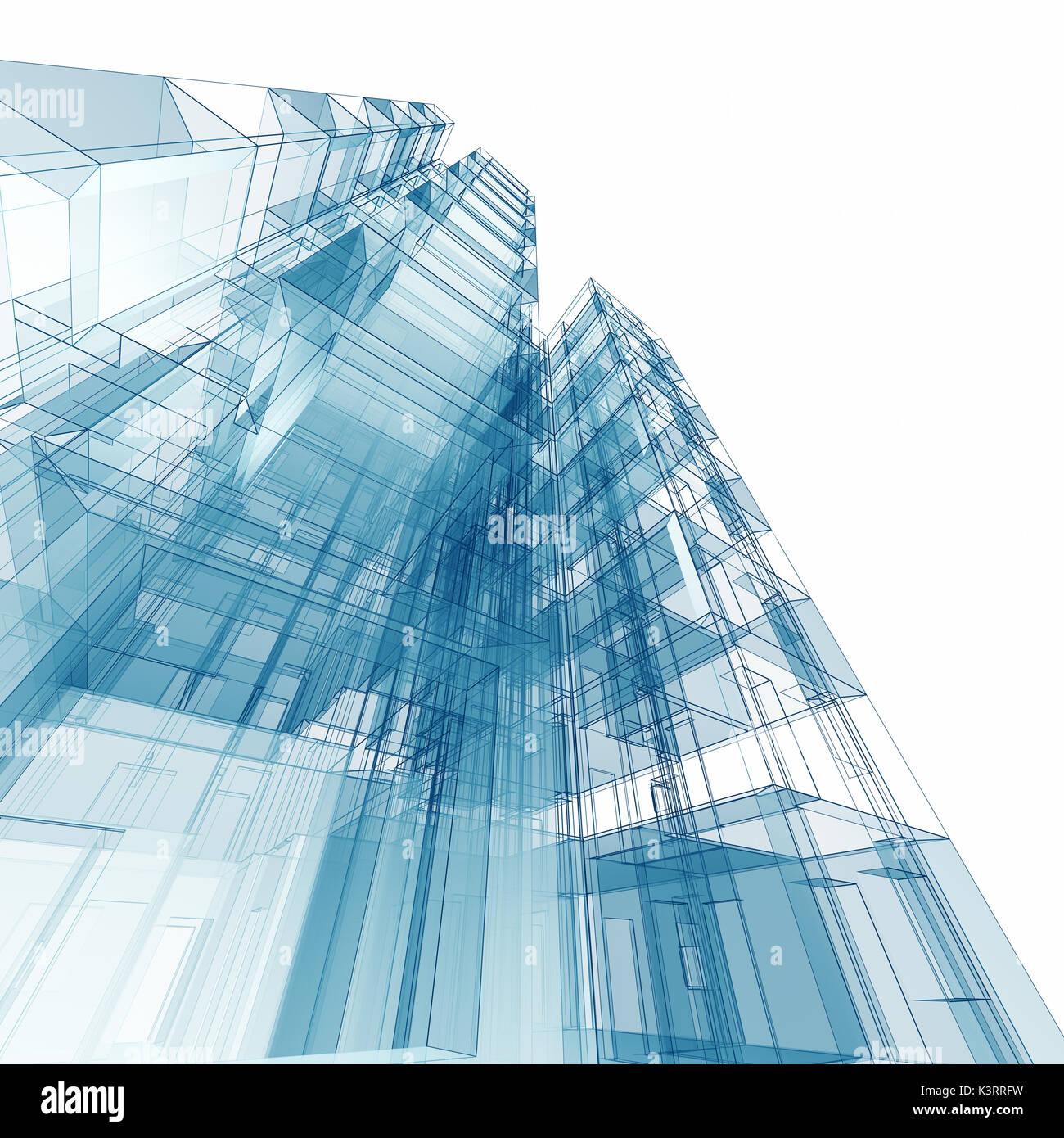 Architettura design e il modello mio rendering 3D Foto Stock