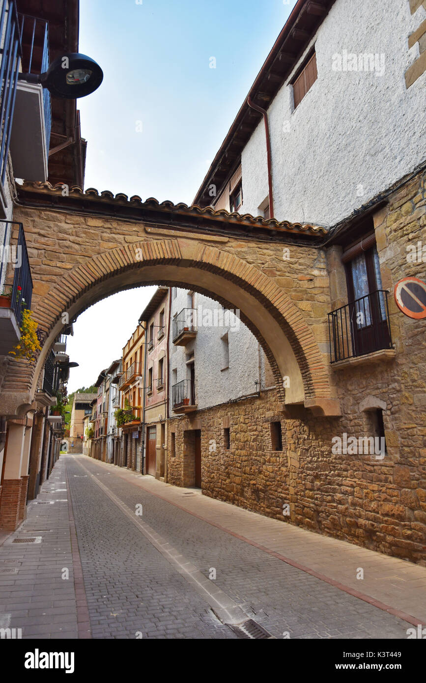 Antica città spagnola zangoza in Navarra Foto Stock