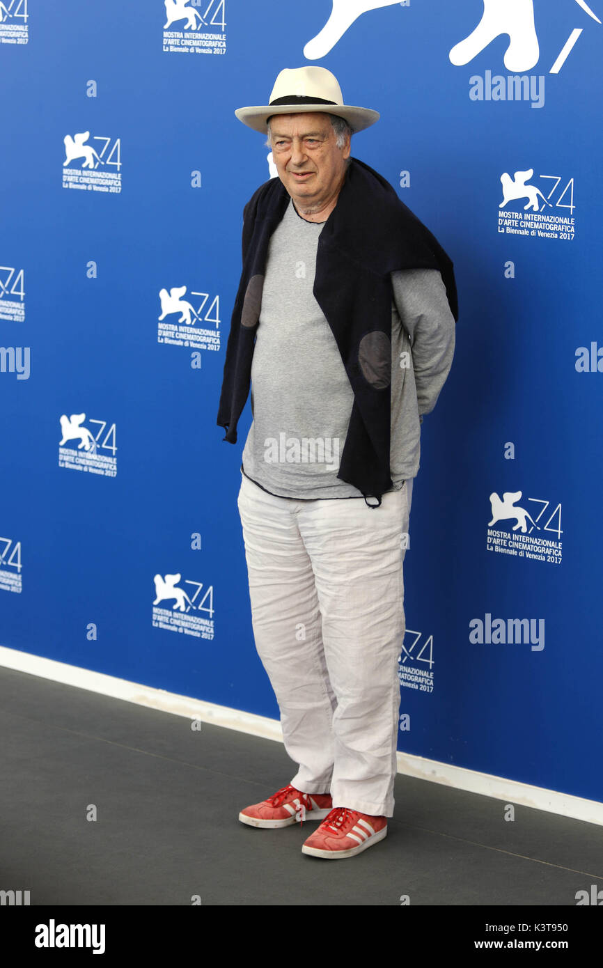 Venezia, Italia. 3 Sep, 2017. Il regista Stephen Frears al photocall del film 'Victoria e Abdul', 74a Venezia Festival Internazionale del Film di Credito Credito: Ottavia Da Re/Sintesi/Alamy Live News Foto Stock