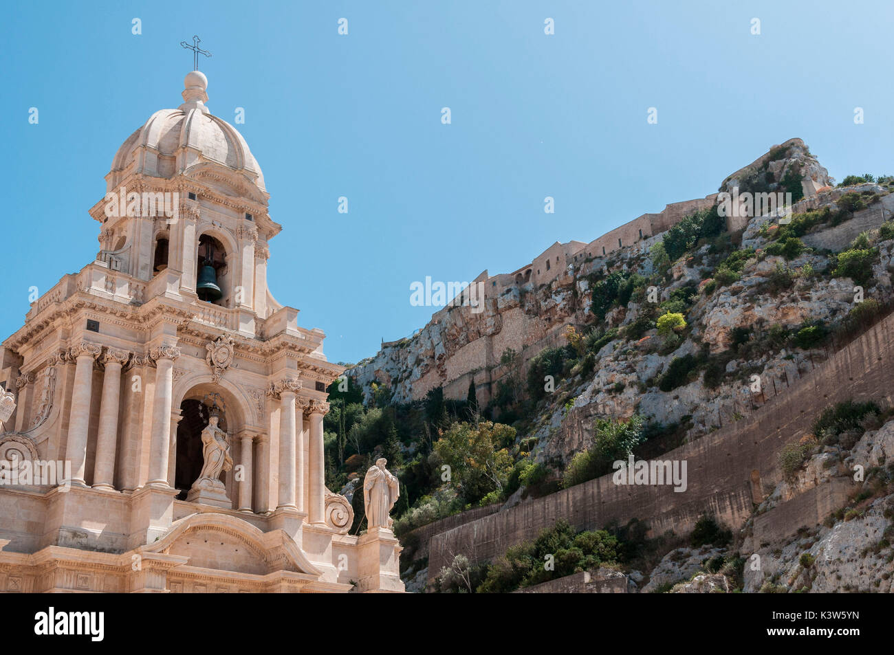 Europa,l'Italia,Sicilia,quartiere di Ragusa,Noto Valley,Scicli. Chiesa di S. Bartolomeo Foto Stock