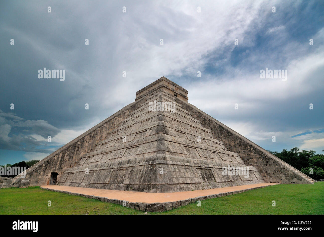 Piramide di Kukulkan, Chichen Itza, Yucatan, Messico Foto Stock