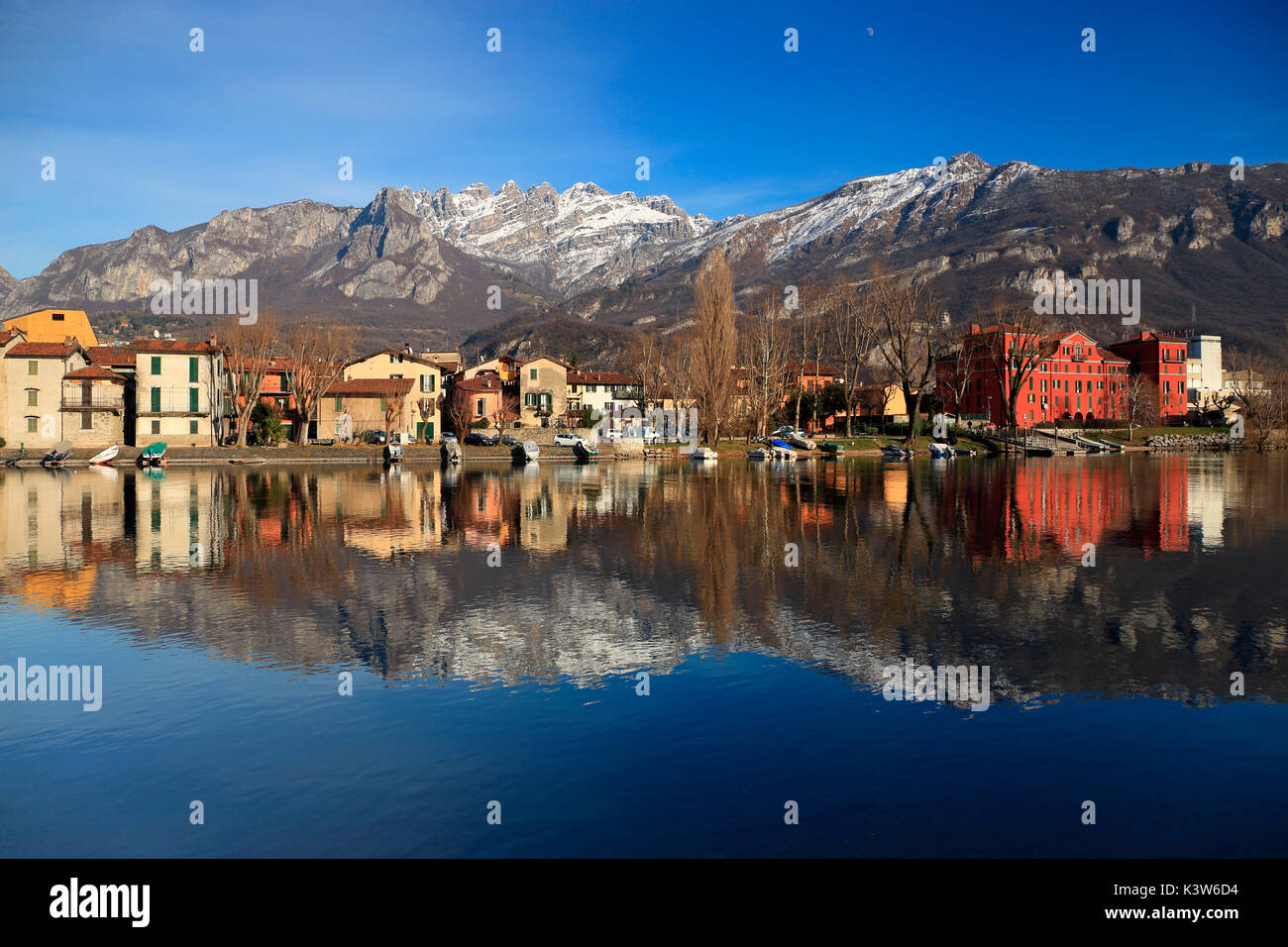 Pescarenico, Lecco, Lombardia, Lago di Como, Italia Foto Stock