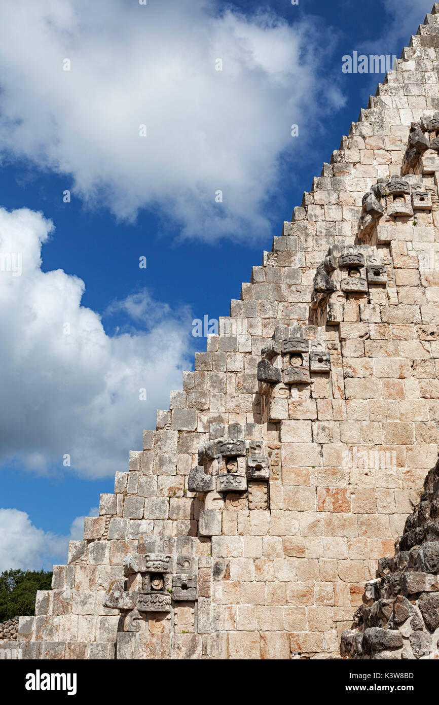 Piramide del mago, Uxmal sito archeologico, Yucatan, Messico. Foto Stock