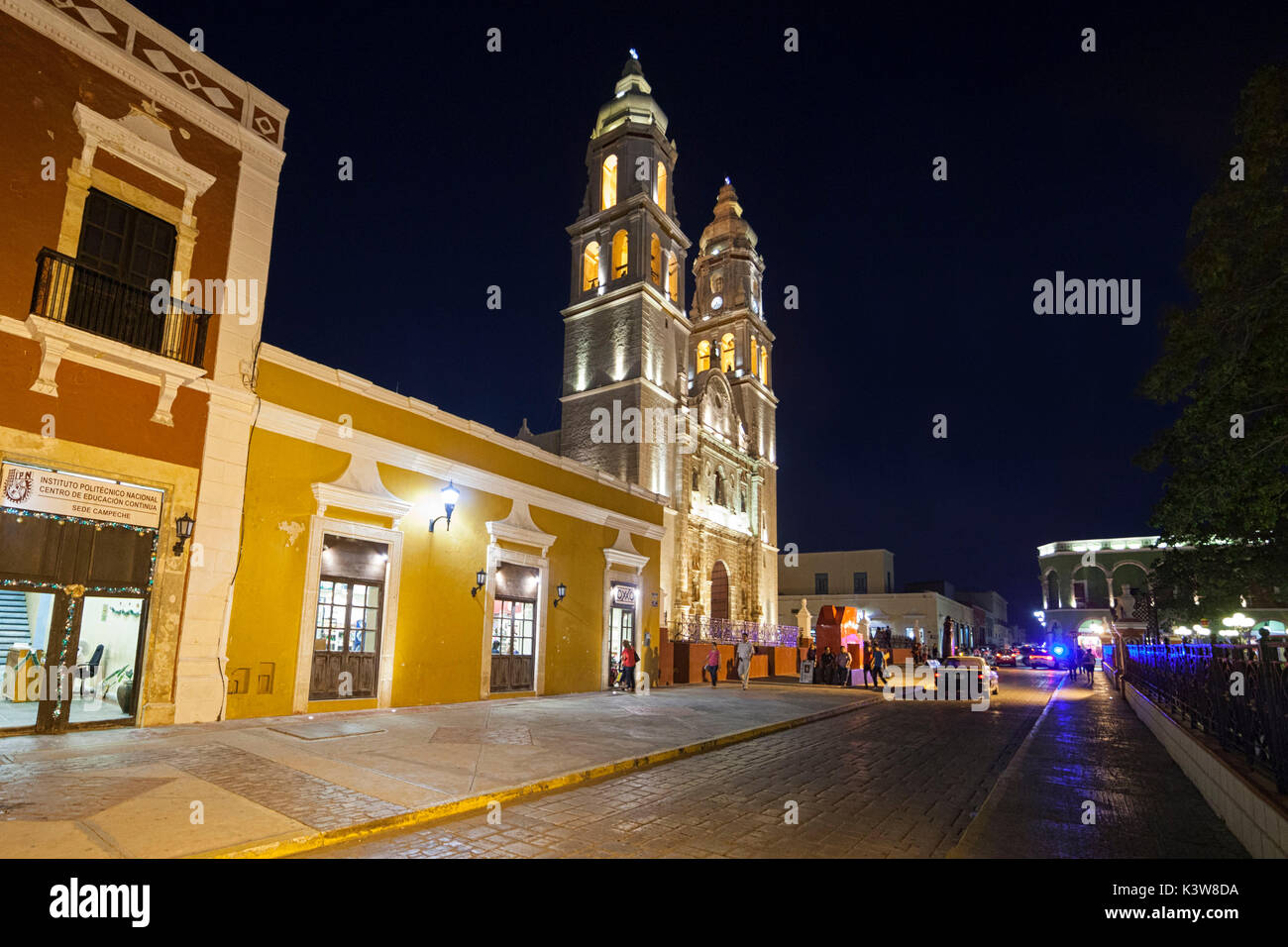 Cattedrale di Campeche, Stato di Campeche, Messico. Foto Stock