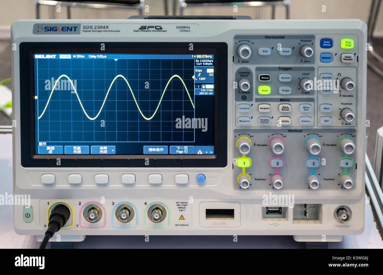 Siglent oscilloscopio a memoria digitale Foto Stock