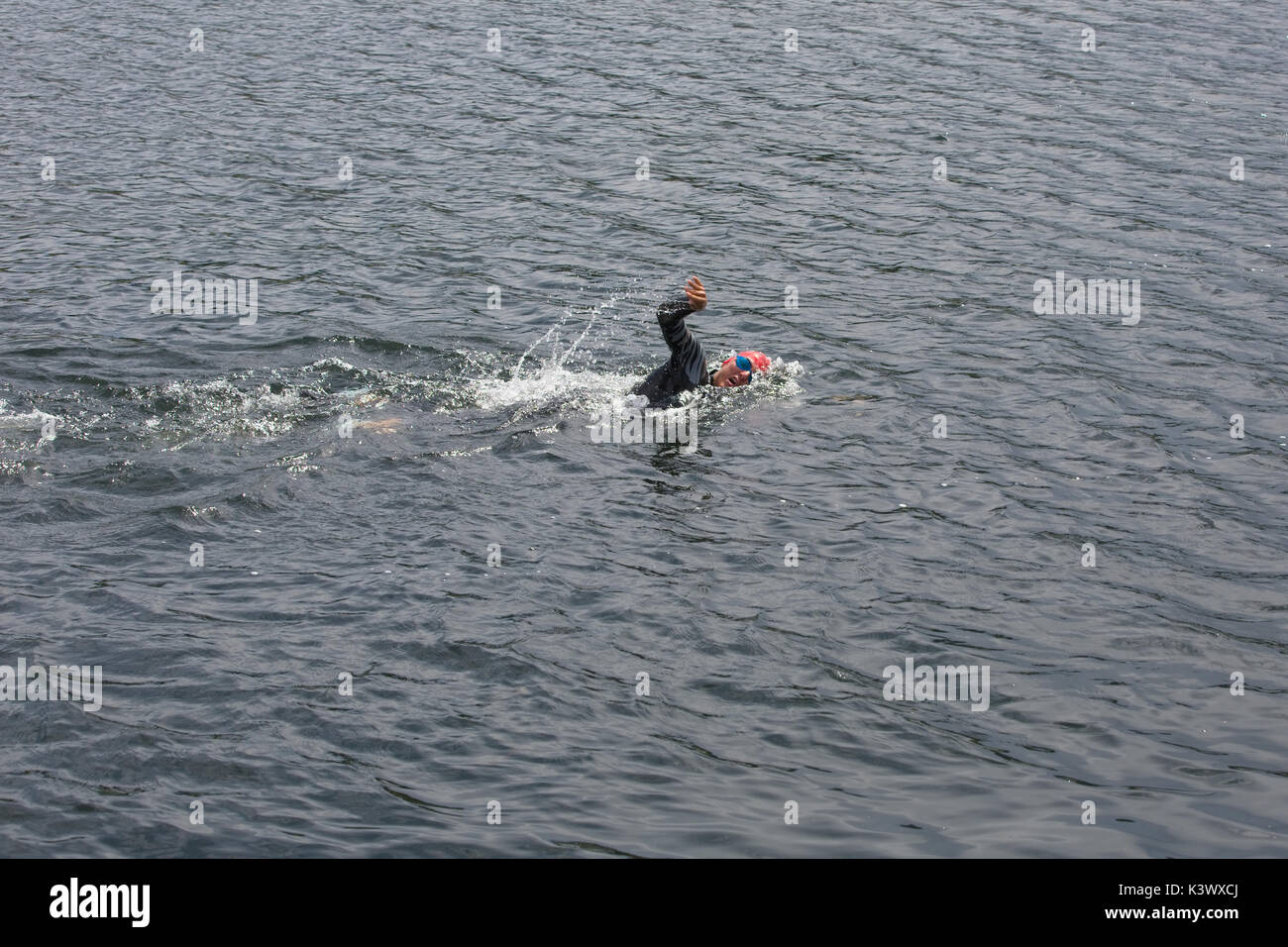 Un nuotatore in vettern Foto Stock