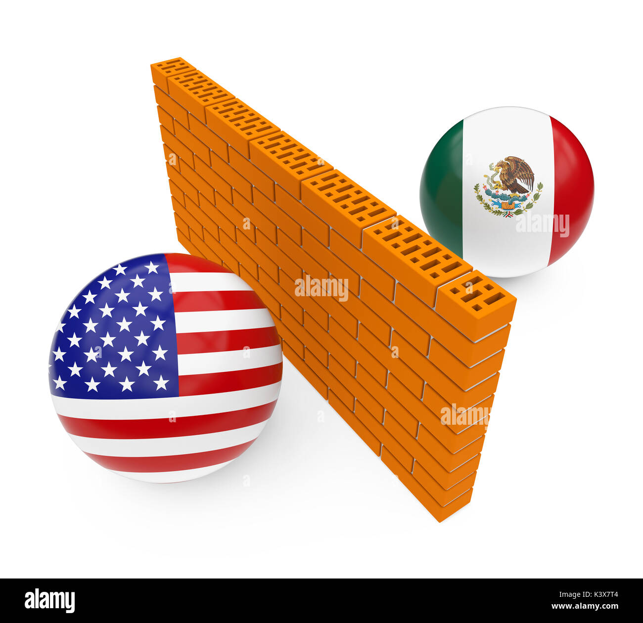 America-Mexico muro di confine Foto Stock