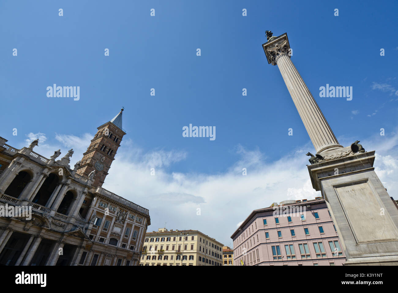 Piazza di Santa Maria Maggiore, Roma Foto Stock