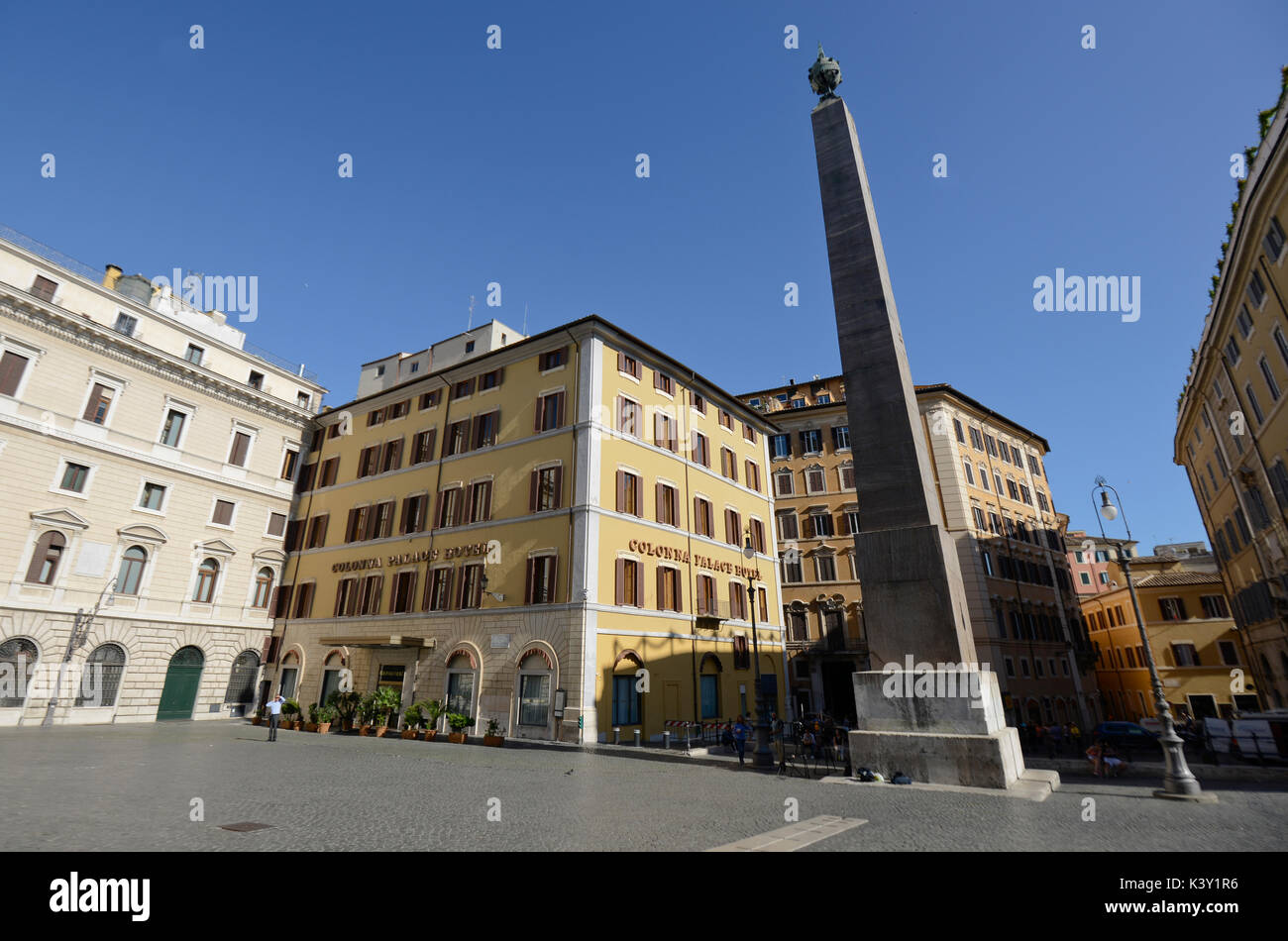 Piazza Montecitorio a Roma Foto Stock