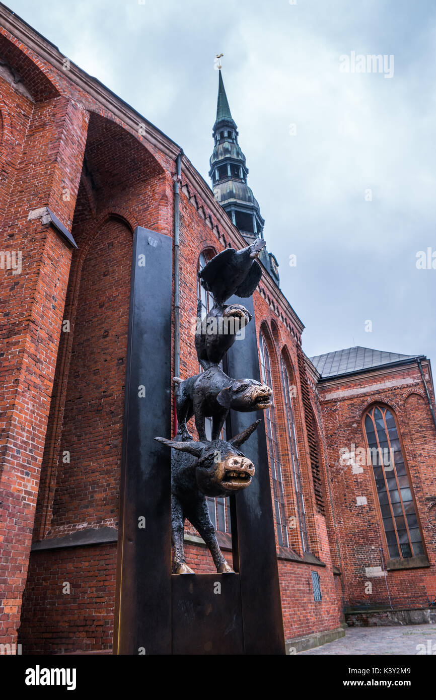 Staat Musikanten statua, Riga, Lettonia. Foto Stock