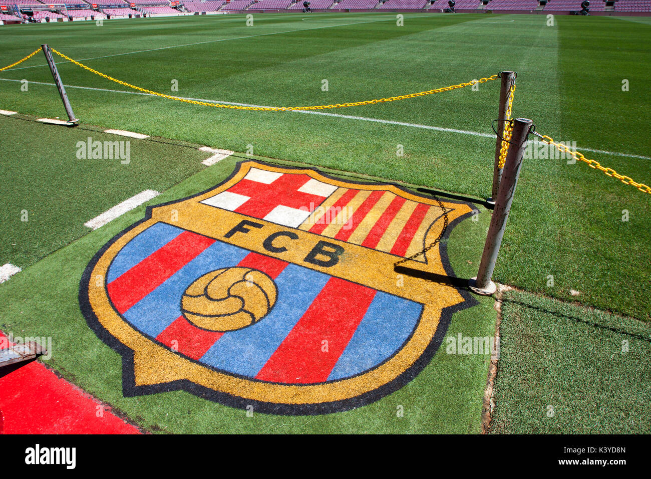 Il FC Barcelona Camp Nou tour e Museo esperienza Mes que club delle nazioni unite Foto Stock