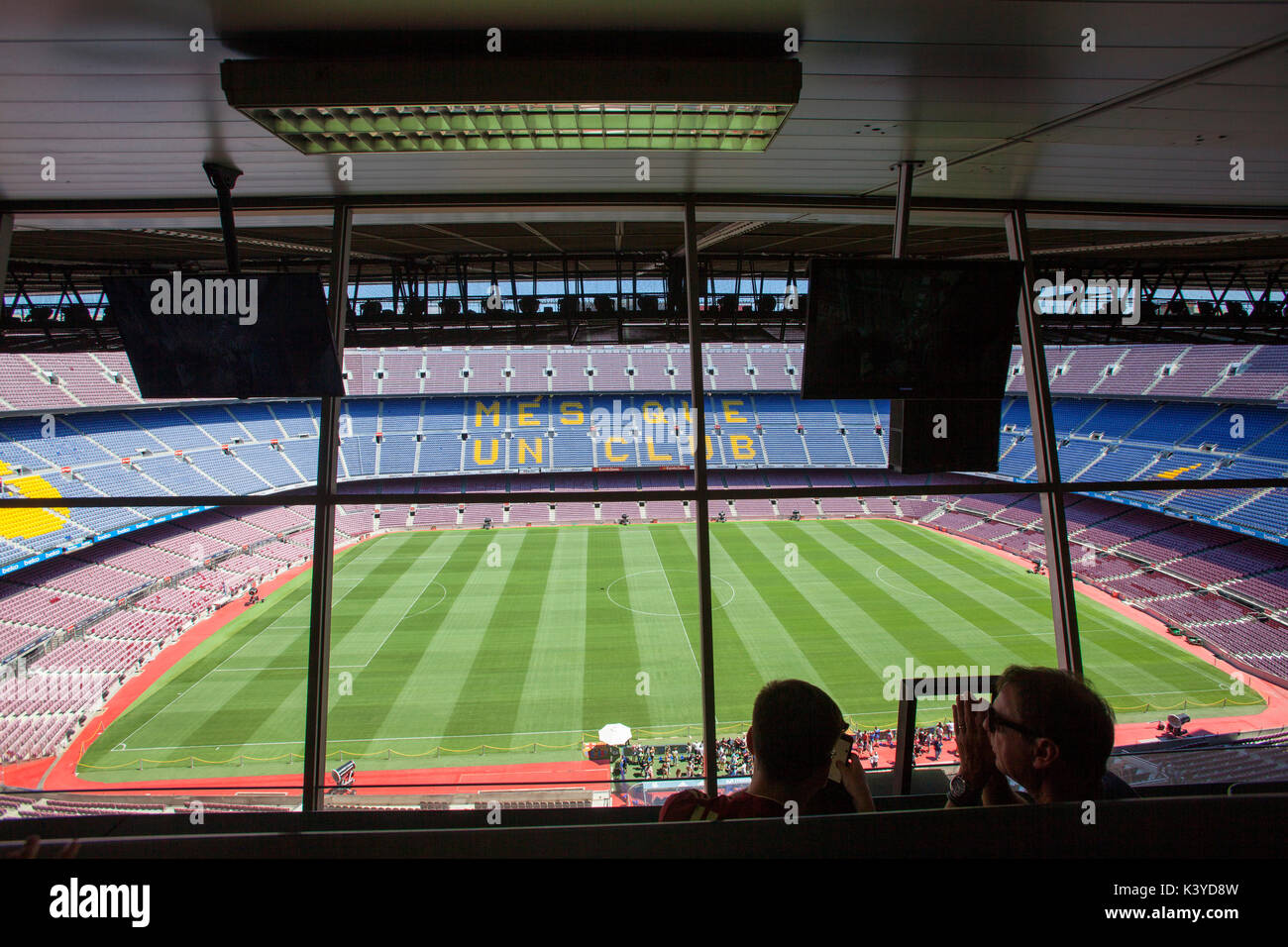 Il FC Barcelona Camp Nou tour e Museo esperienza Mes que club delle nazioni unite Foto Stock
