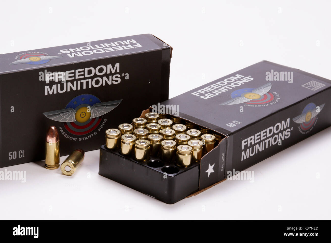 Libertà di munizioni 9mm Ammo Foto Stock