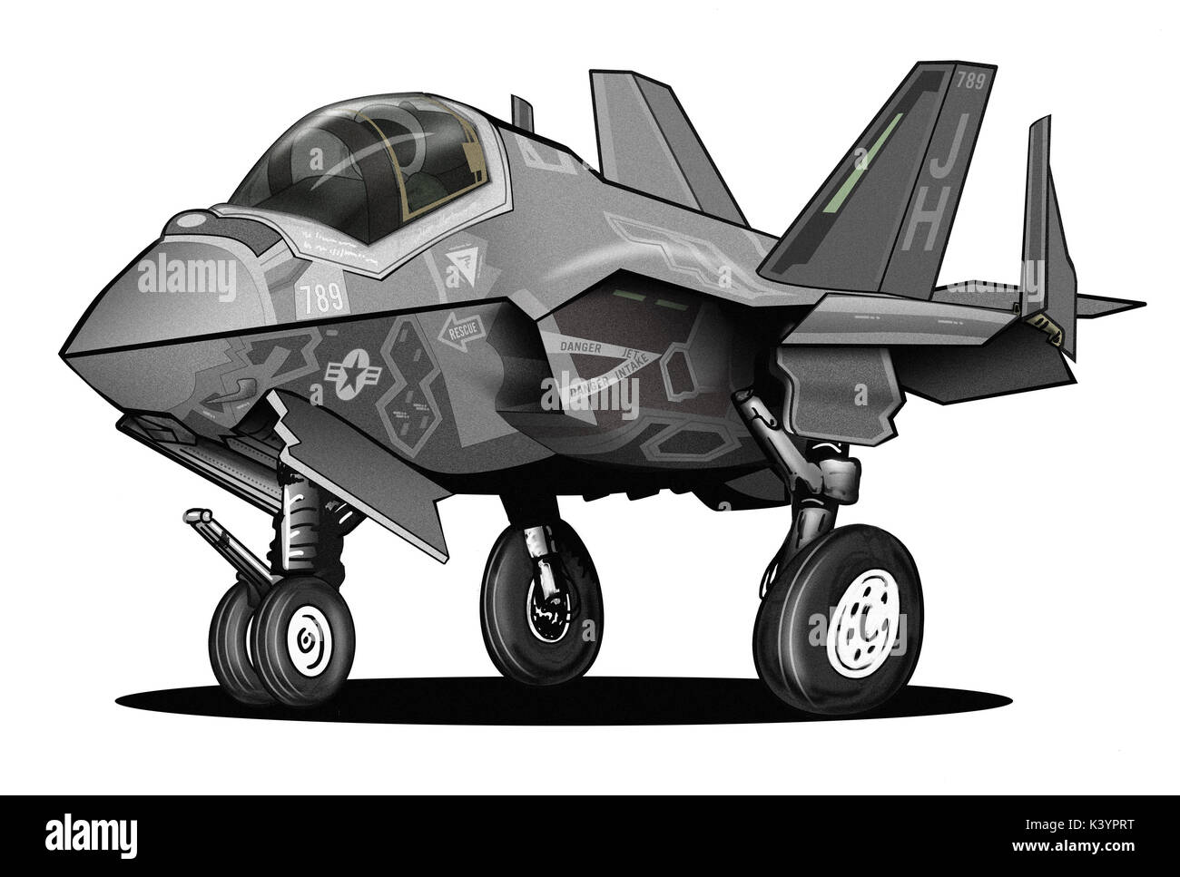Joint Strike Fighter illustrazione Cartoon Foto Stock
