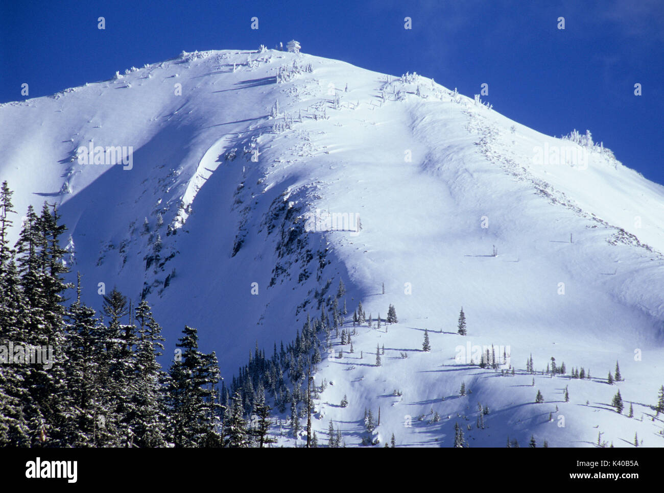 La montagna di granito, montagne di suono Greenway Scenic Byway, Mt Baker-Snoqualmie Foresta Nazionale, Washington Foto Stock