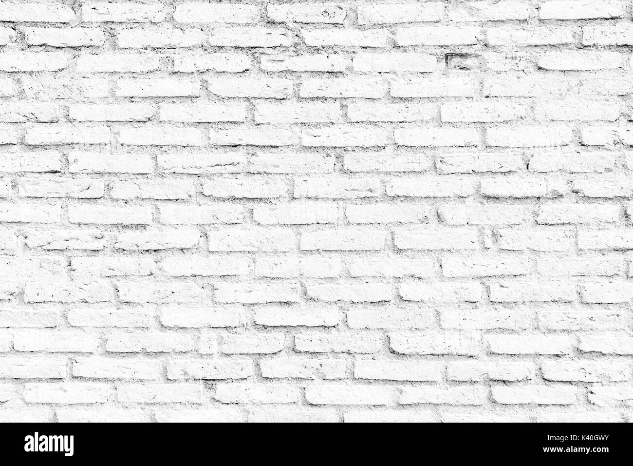 Bianco vecchio muro di mattoni Texture Design. Bianco vuoto Sfondo mattone per presentazioni e web design. Un sacco di spazio per la composizione del testo immagine di arte, web Foto Stock