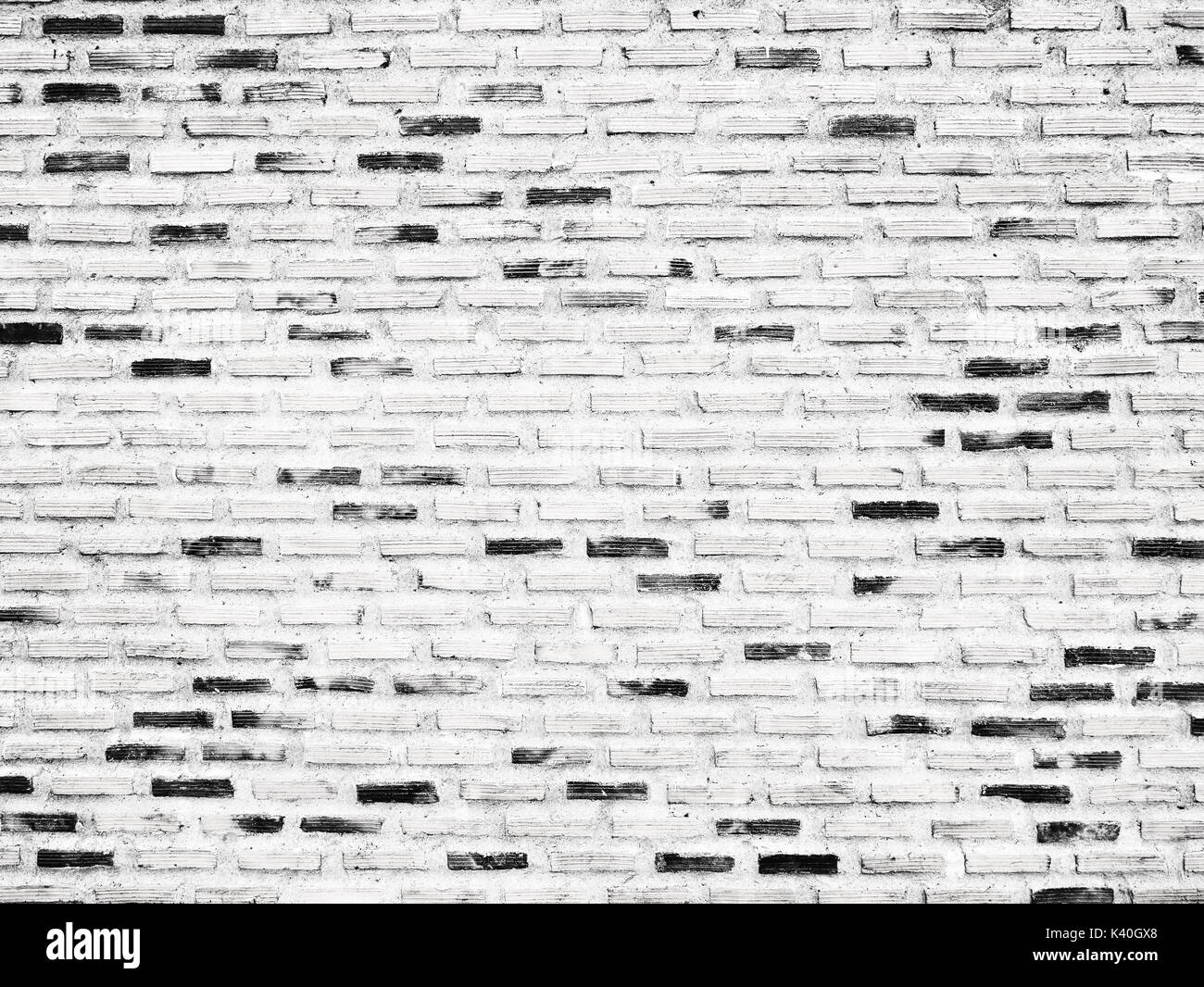 Bianco vecchio muro di mattoni Texture Design. Bianco vuoto Sfondo mattone per presentazioni spazio per la composizione del testo immagine di arte, sito web magazine o la grafica Foto Stock