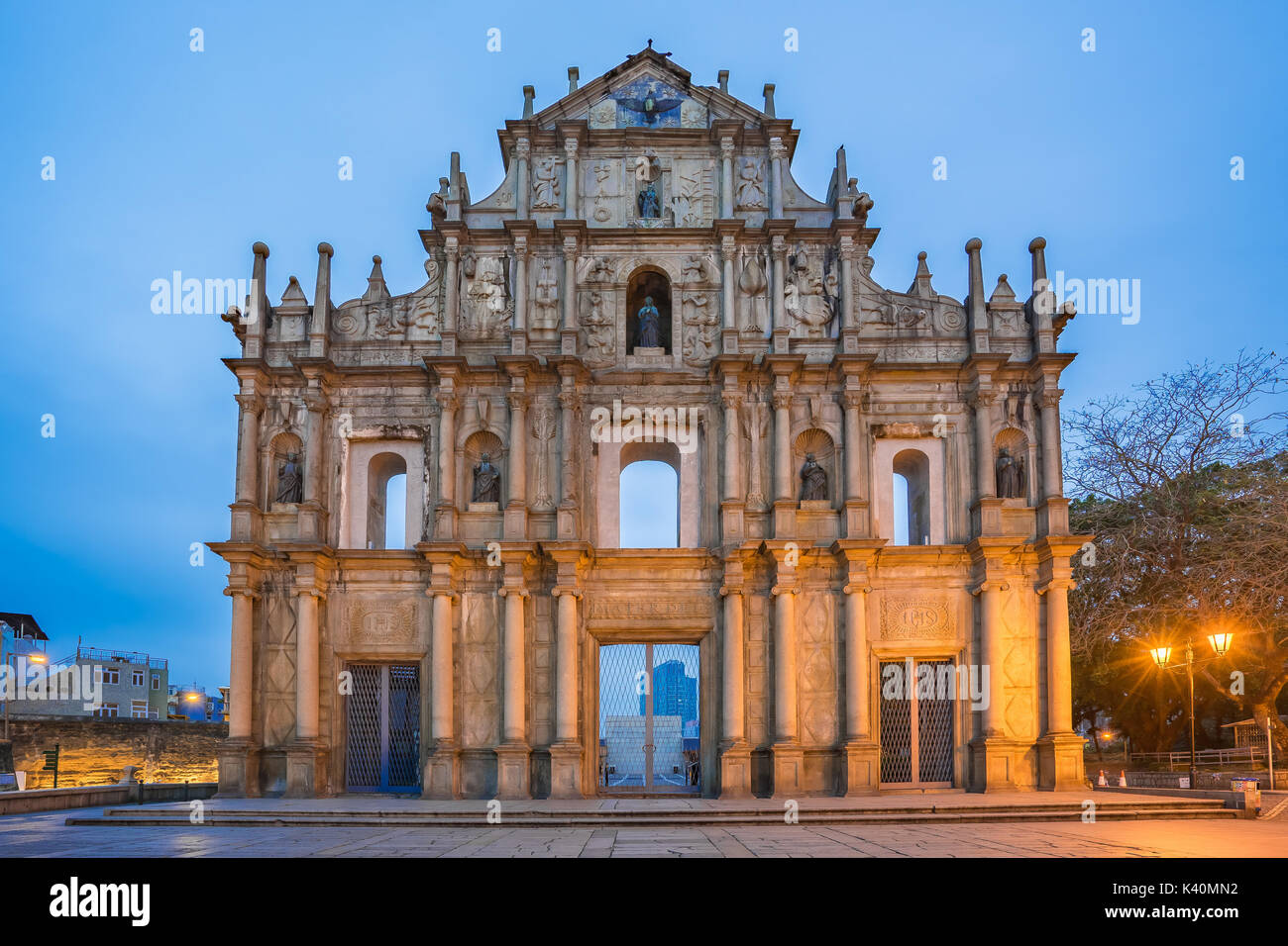 Le rovine di san Paolo a Macao (Cina). Foto Stock