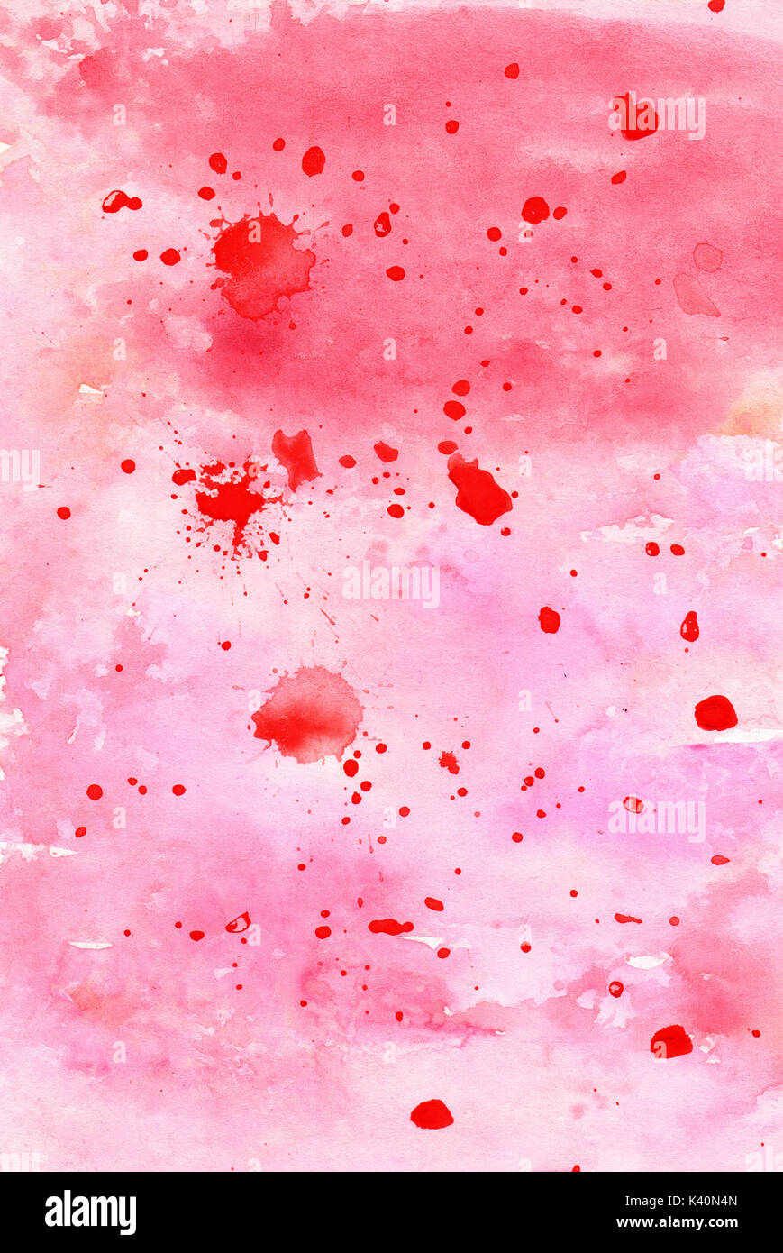 Abstract acquerello rosa design di sfondo Foto Stock