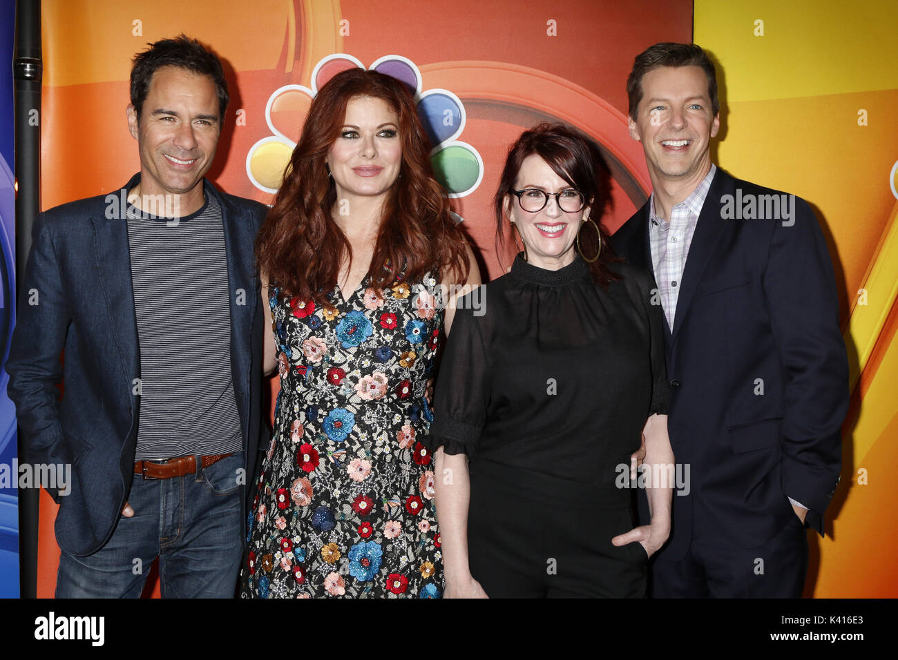 TCA NBC Premere giorno estate 2017 presso il Beverly Hilton Hotel il 3 agosto 2017 a Beverly Hills, CA dotata di: Eric McCormack, Debra Messing, Megan Mullally, Sean Hayes dove: Beverly Hills, in California, negli Stati Uniti quando: 03 Ago 2017 Credit: Nicky Nelson/WENN.com Foto Stock