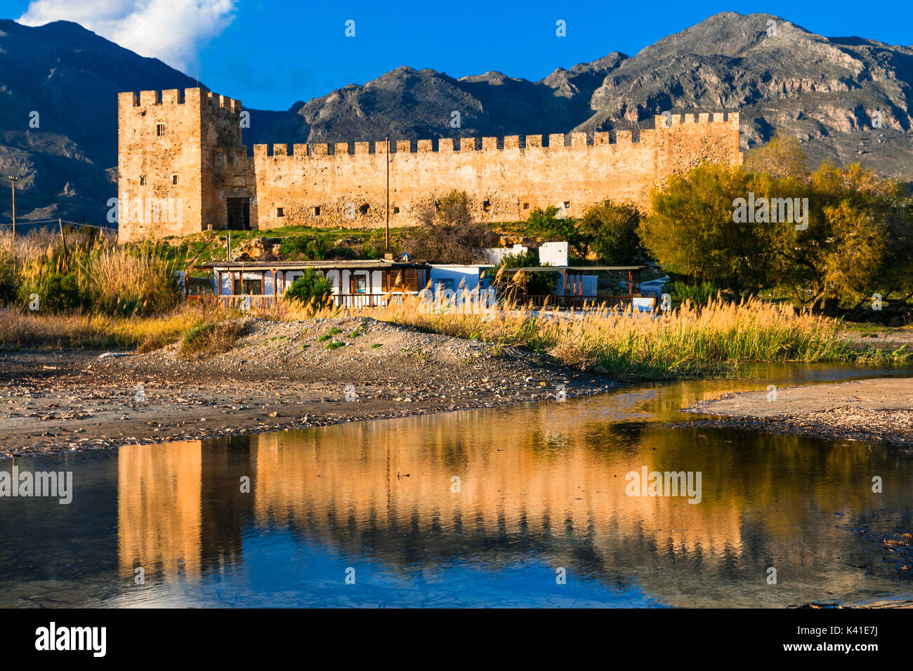 Impressionante fortezza Frangocastello in creta isola,Grecia. Foto Stock