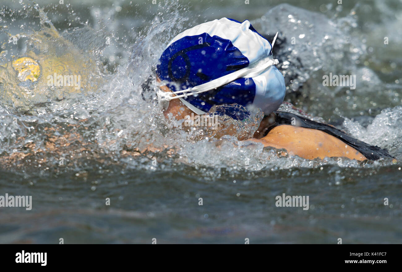 Open Water Swimming Foto Stock