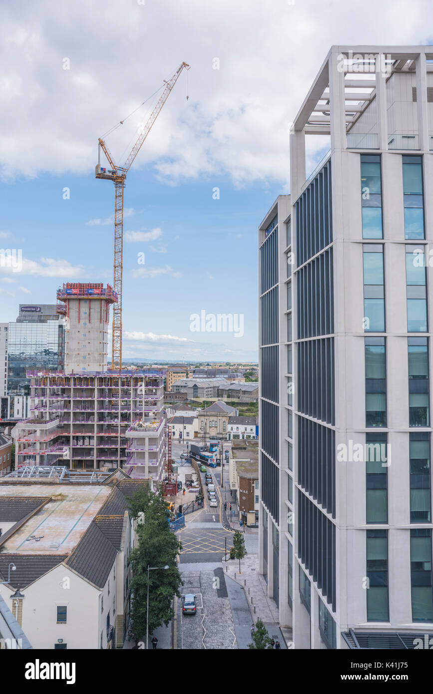 Nuovi alloggi per studenti in costruzione su bridge street nel centro di Cardiff il 2 di settembre 2017 phillip roberts Foto Stock