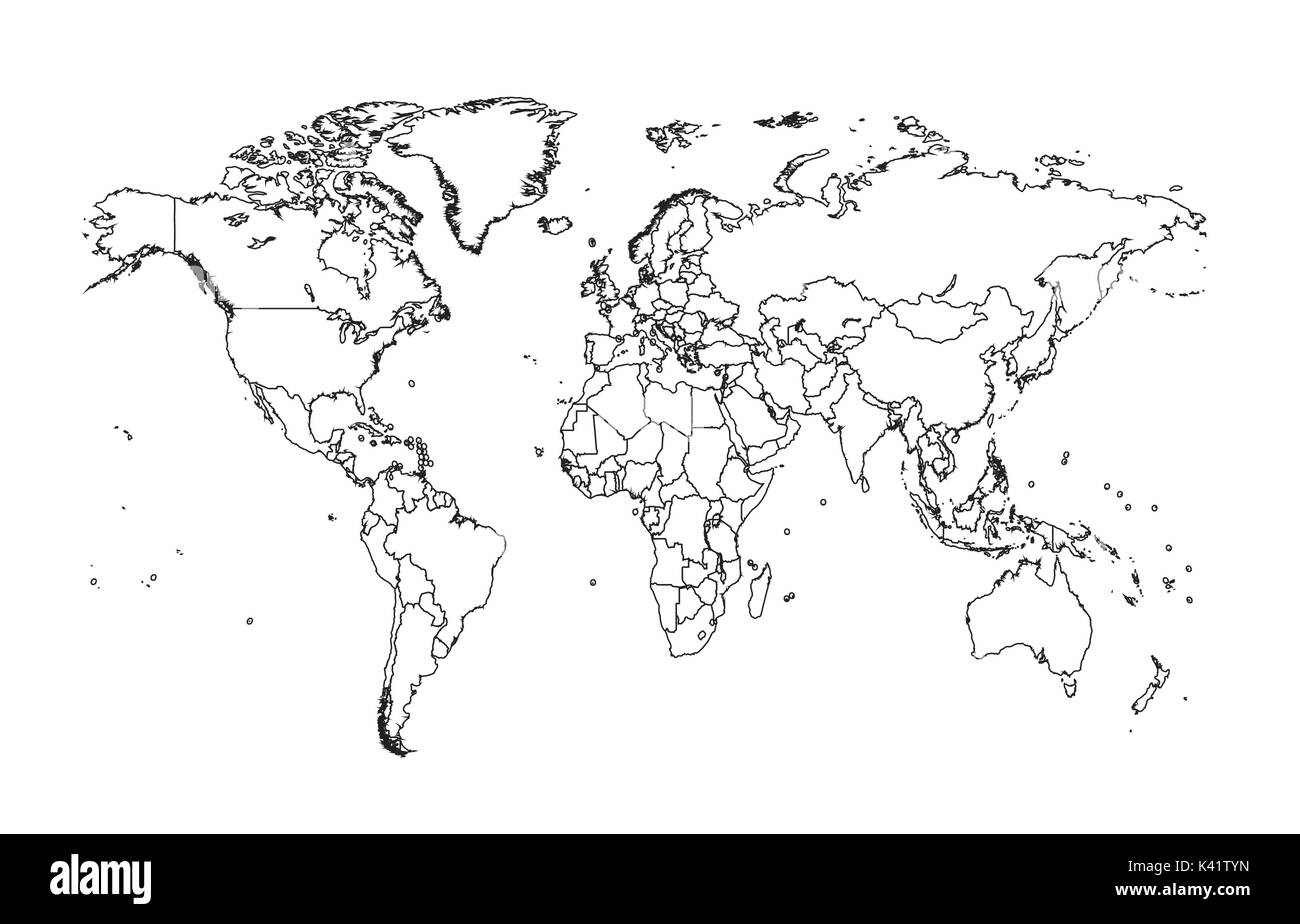 Mappa del mondo Una infografica Illustrazione Vettoriale