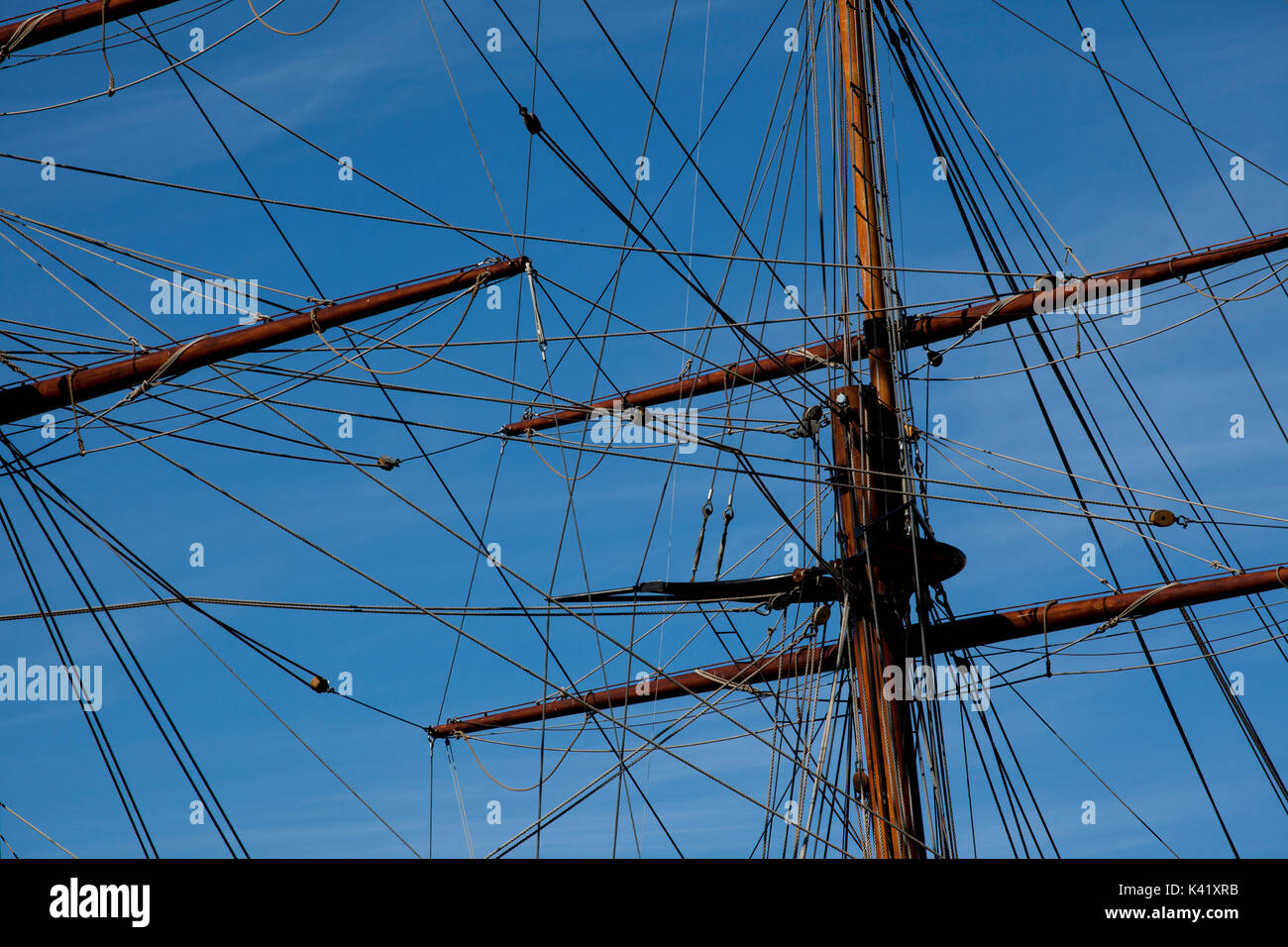 Vecchia nave a vela - dettaglio Foto Stock