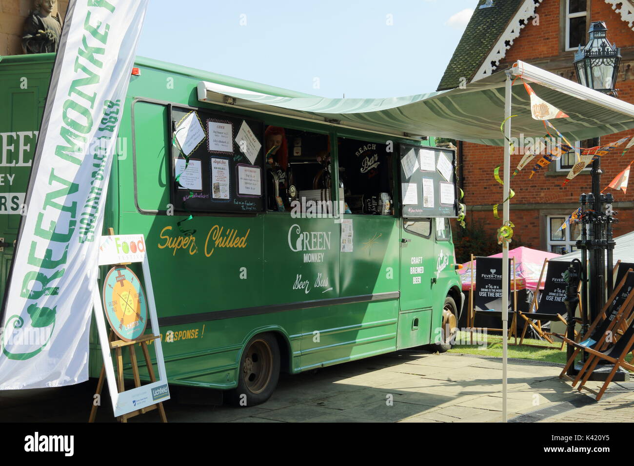 Carro di birra,Lichfield food festival Foto Stock