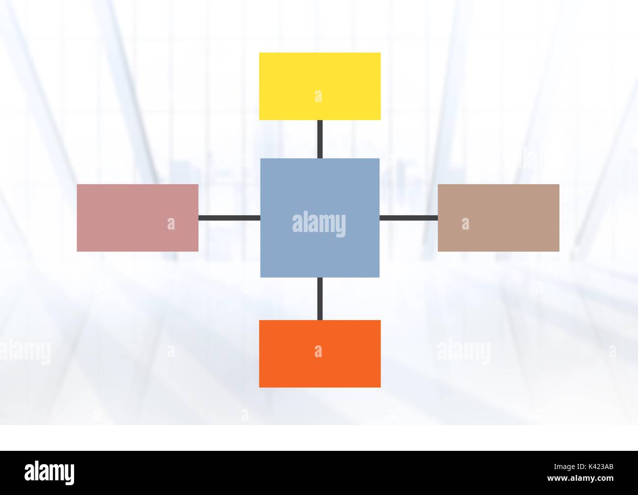 Composito Digitale di coloratissimi mappa mentale su sfondo lucido Foto Stock