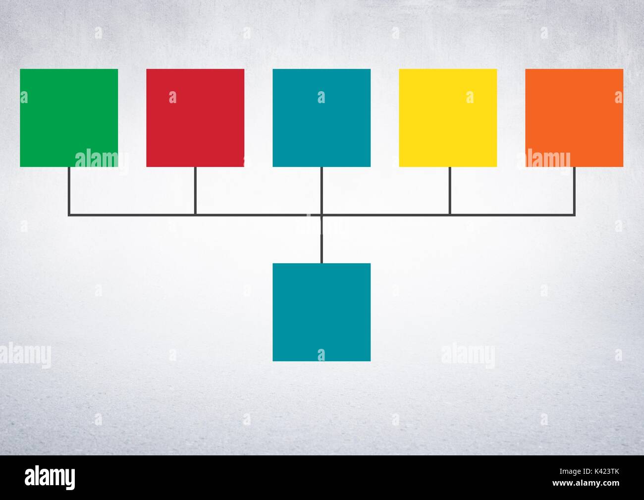 Composito Digitale di coloratissimi mappa mentale su sfondo lucido Foto Stock