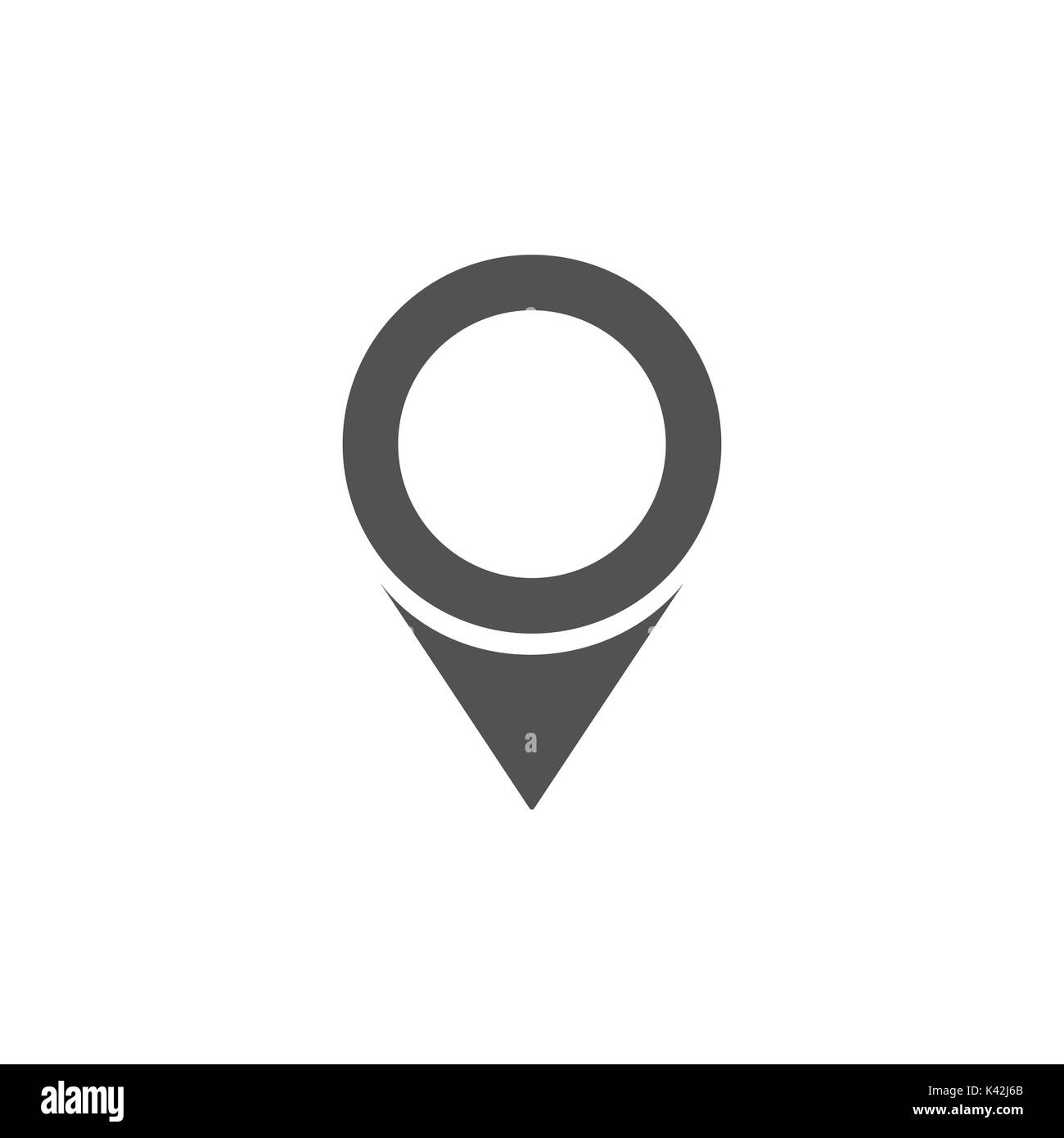 Posizione isolata icona per mappe su uno sfondo bianco. Illustrazione Vettoriale Illustrazione Vettoriale