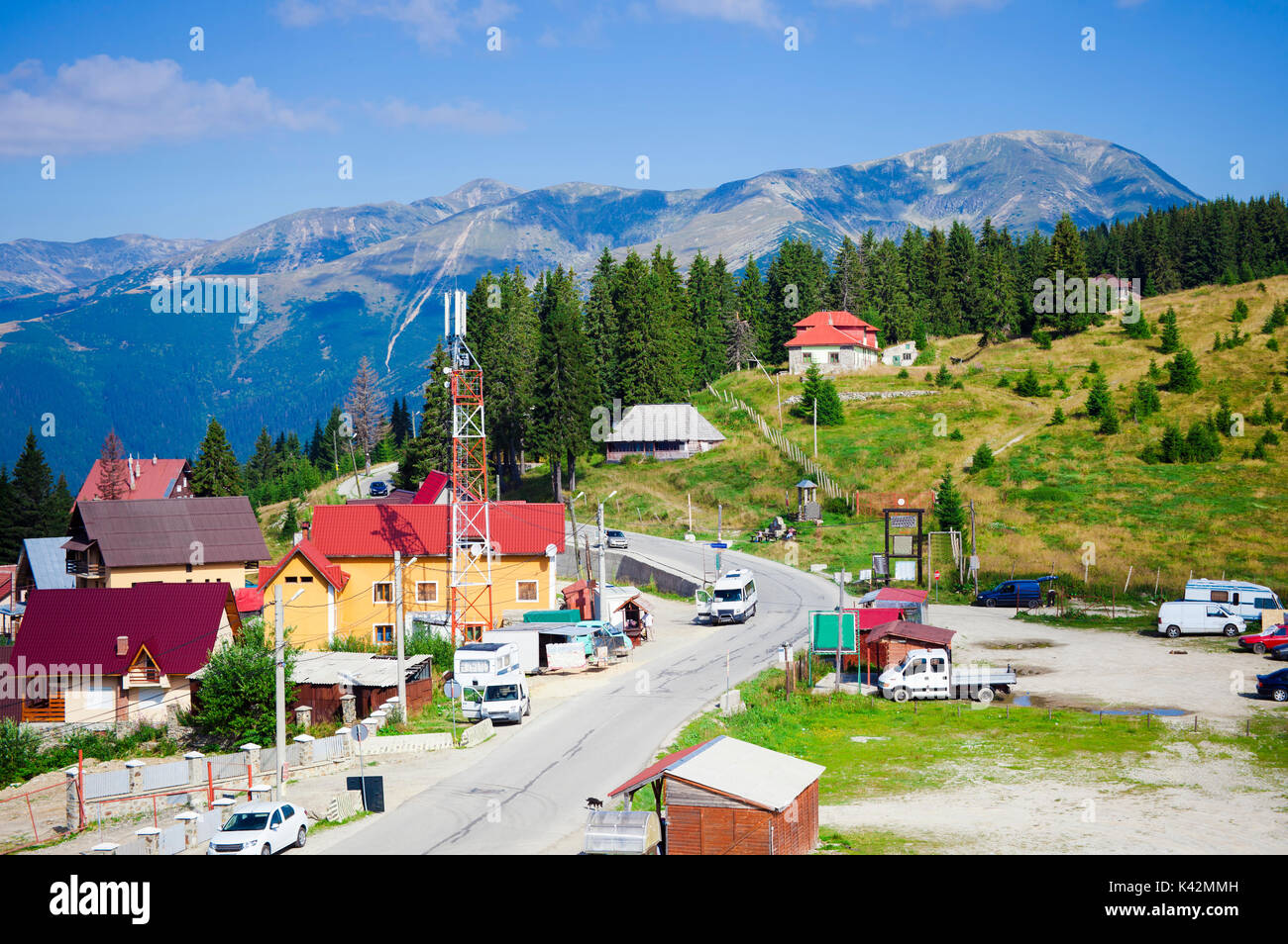 Ranca mountain resort in Parang Carpazi, Romania Foto Stock
