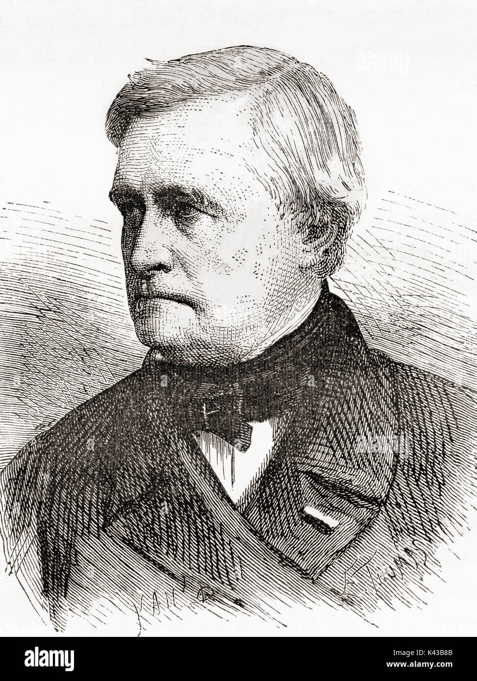 Claude Servais Mathias Pouillet, 1790 - 1868. Fisico francese, professore di fisica alla Sorbona e membro dell'Accademia francese delle scienze. Da Les Merveilles de la Science, pubblicato 1870. Foto Stock