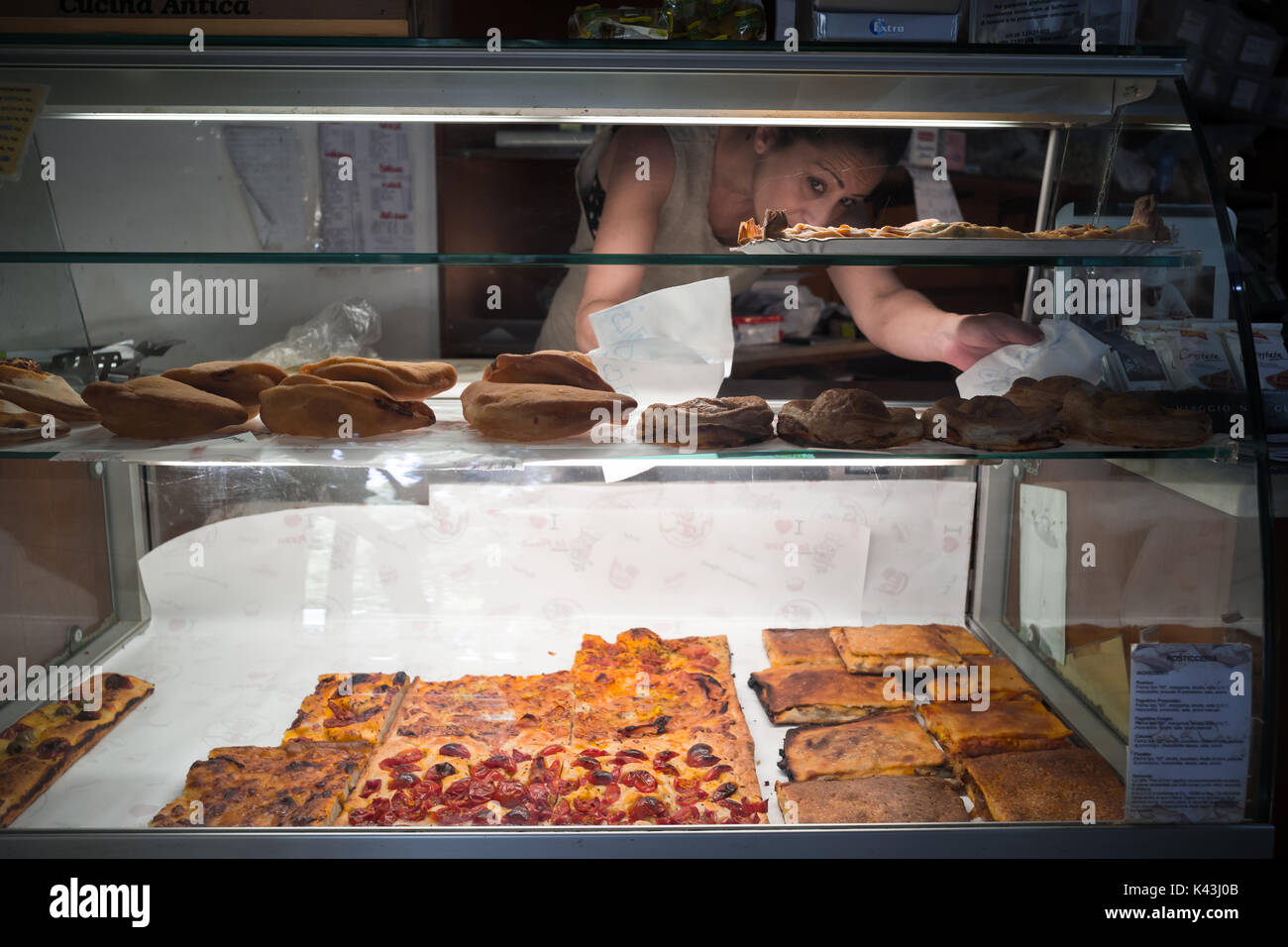 Panetteria locale in Lecce, Puglia Foto Stock