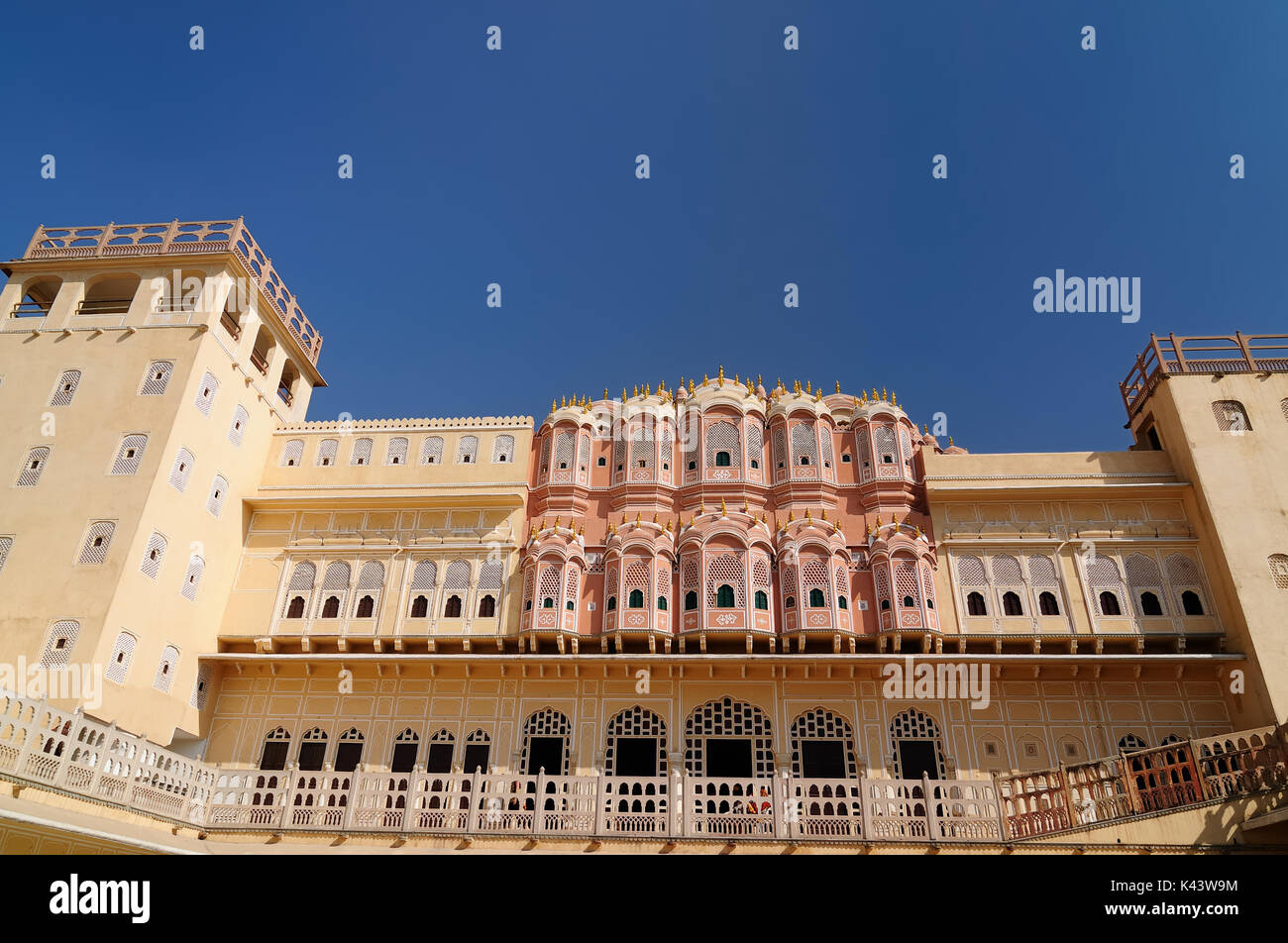 Beautifoul Hawa Mahal Palace nella città di Jaipur in India. Rajasthan Foto Stock