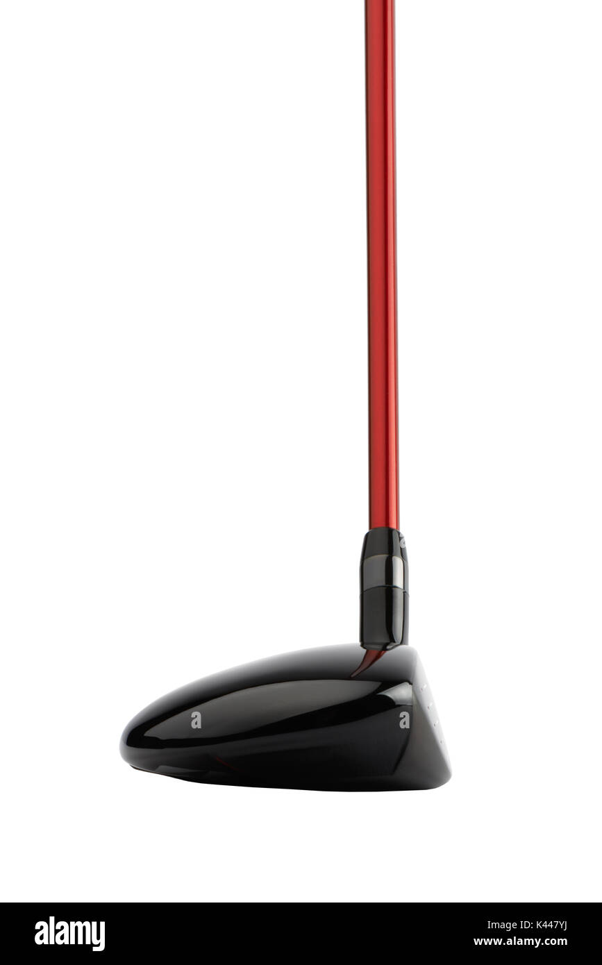 Vista laterale del golf club di testa, legno No.5, isolato su bianco Foto Stock