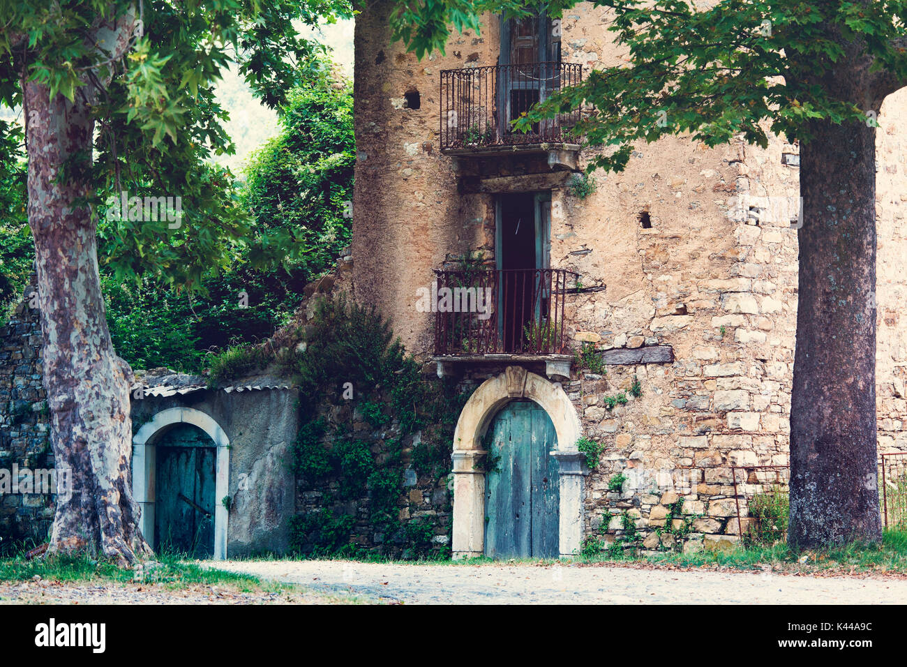 Europa,l'Italia,Campania,Salerno distretto, Roscigno Vecchio case di Roscigno Foto Stock