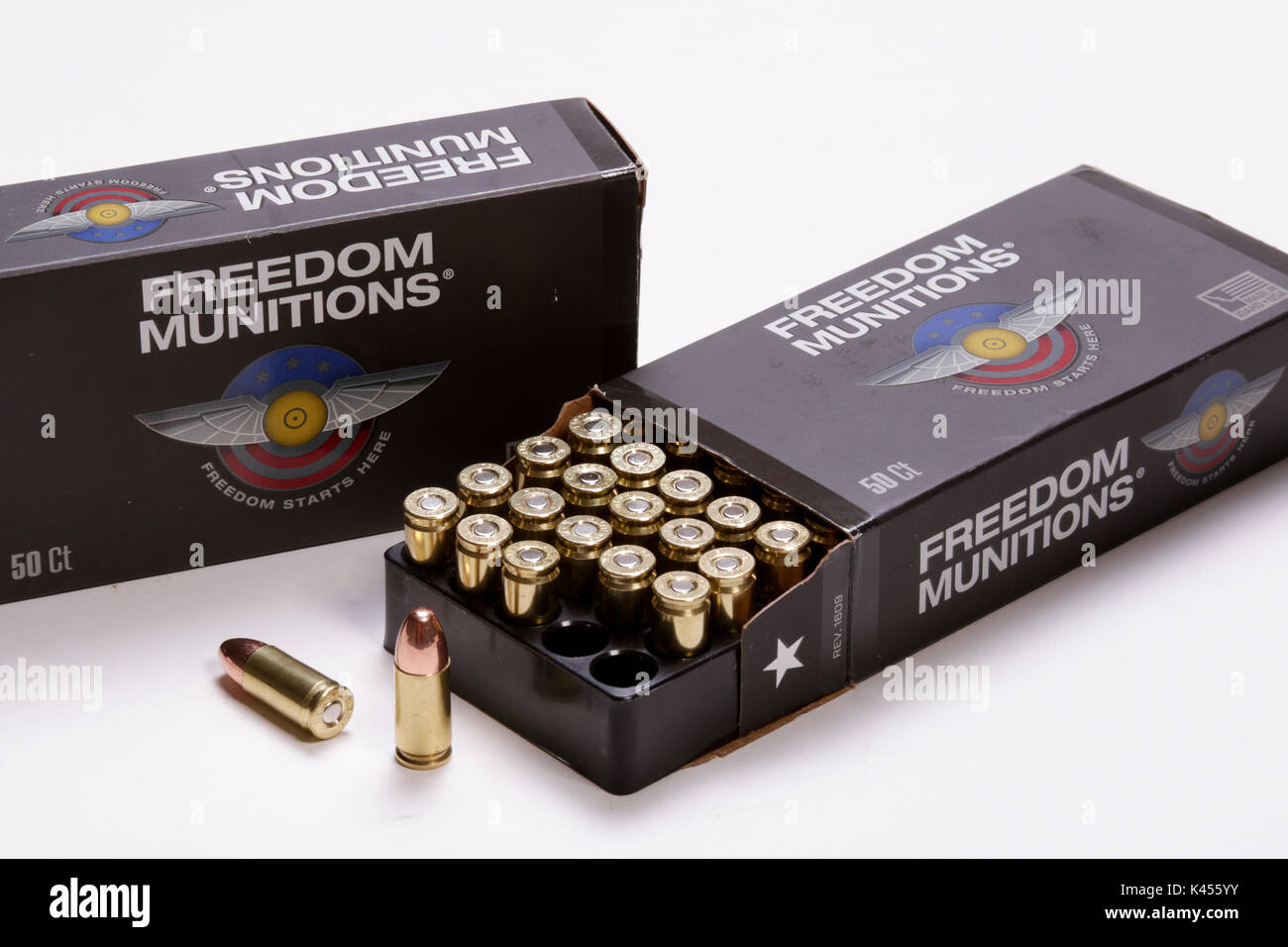 Libertà di munizioni 9mm Ammo Foto Stock