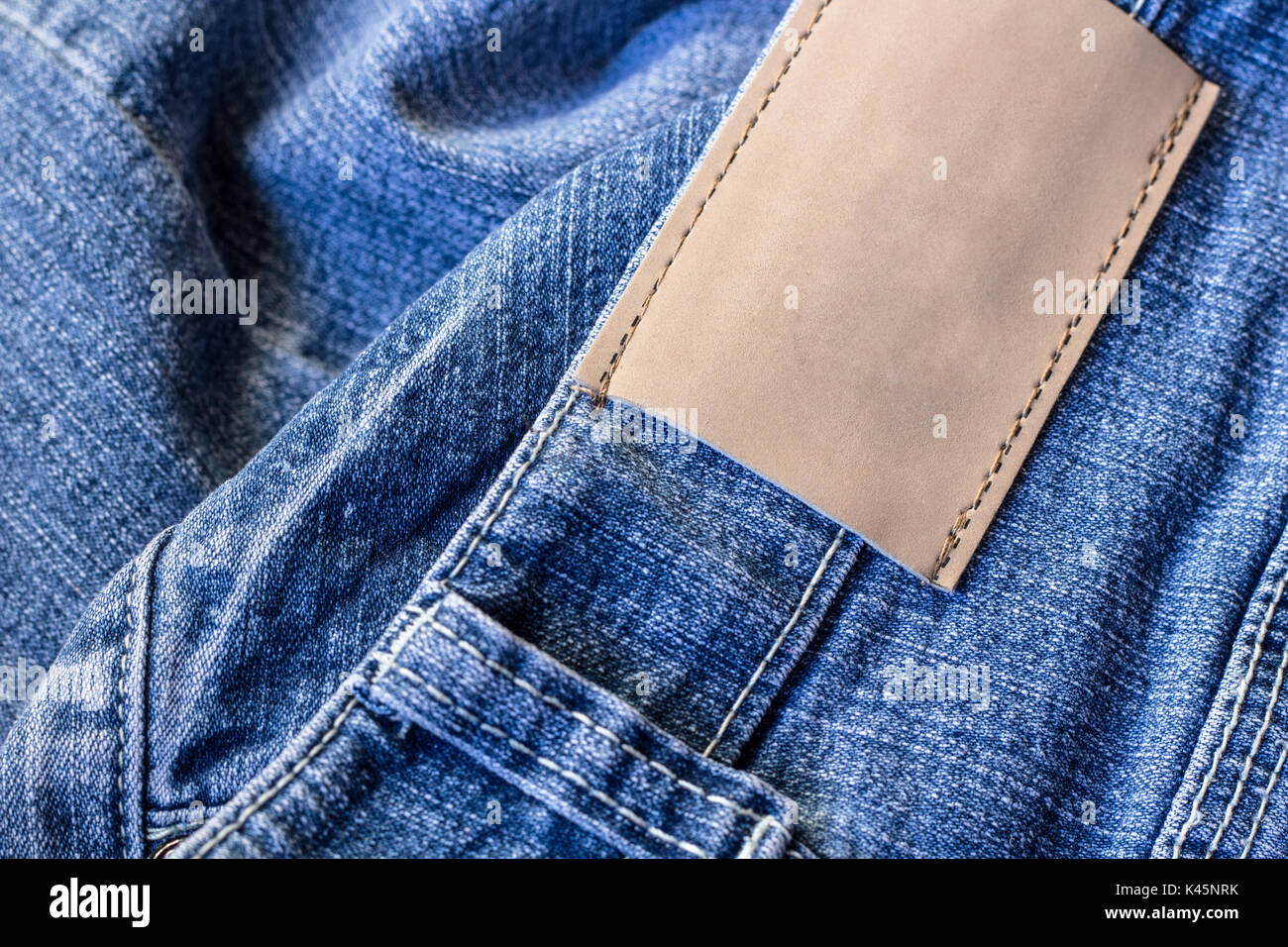 Jeans blu close up per lo sfondo Foto Stock