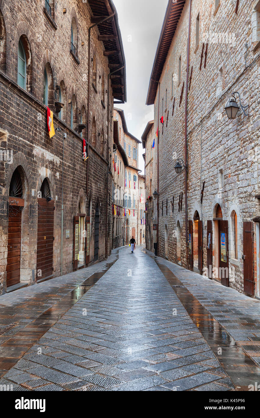 Europa,l'Italia,Umbria,Comprensorio di Perugia, Gubbio. La folla e la Corsa dei Ceri Foto Stock