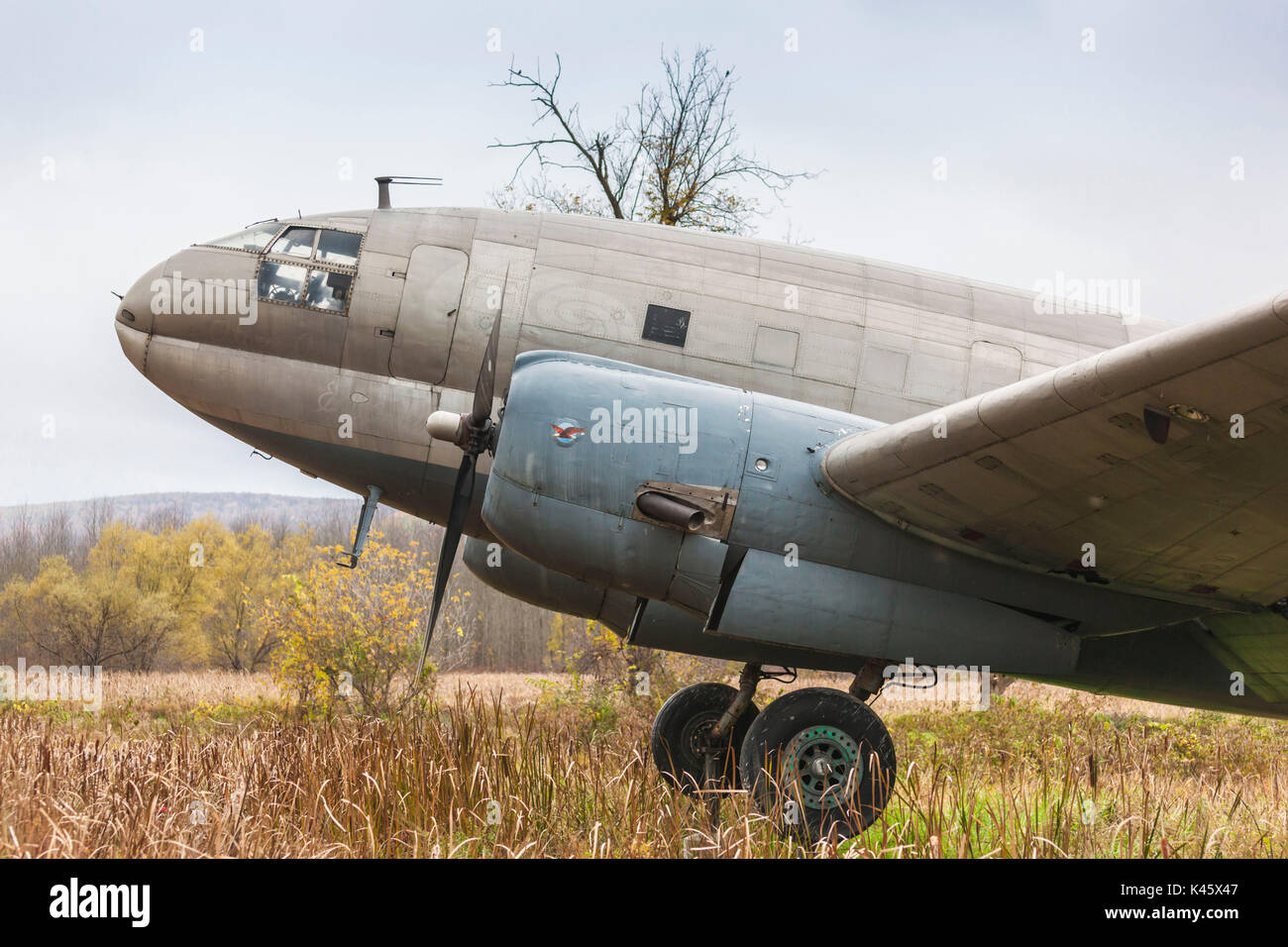 USA, New York, Finger Lakes Region, Hammondsport, Glenn H, Curtiss Museum, dedicato ai primi pionieri dell'aviazione americana e residente Glenn Curtiss, Curtiss C-46 Commando, trasporti dell'era della seconda guerra mondiale Foto Stock