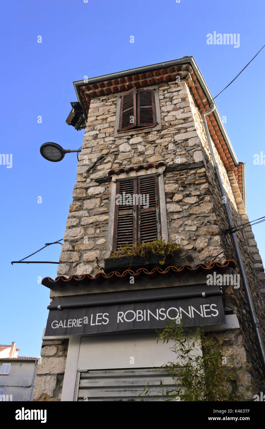 Old town house, antibes, Francia Foto Stock