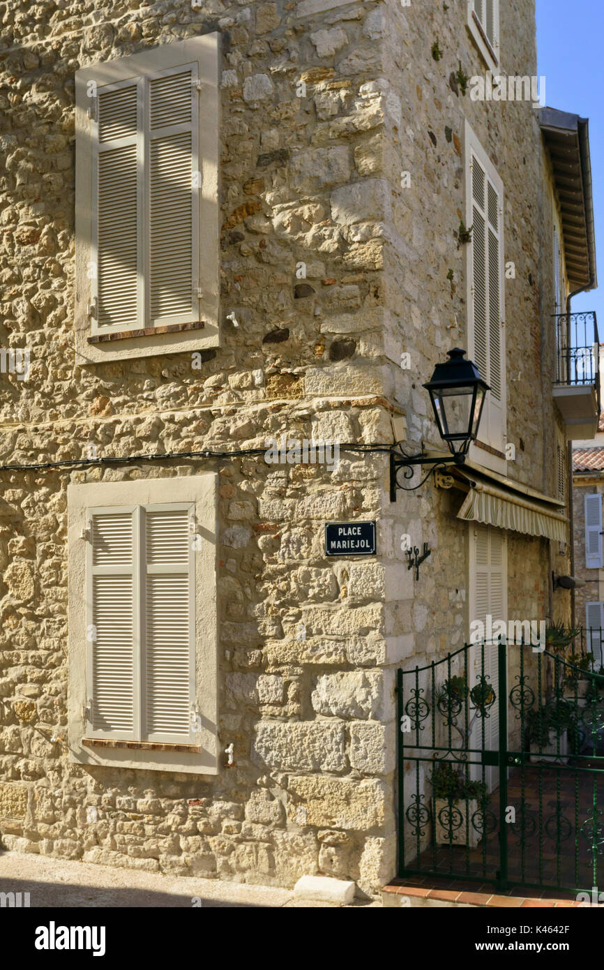 Old town house, antibes, Francia Foto Stock