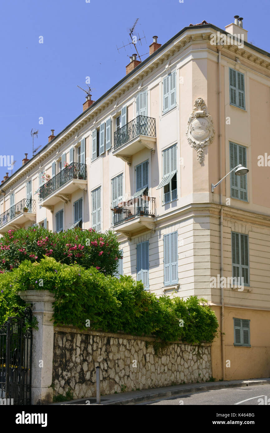 Edificio residenziale, Nice, Francia Foto Stock