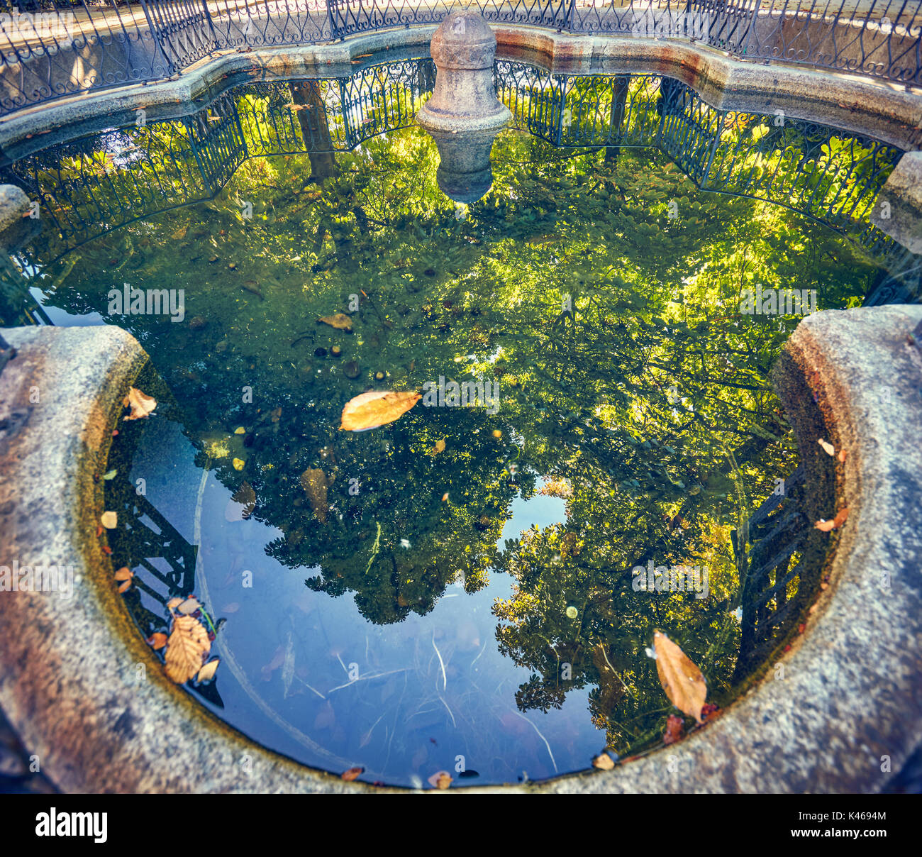 Autunno a Royal Botanical Garden. Madrid. Spagna. Foto Stock